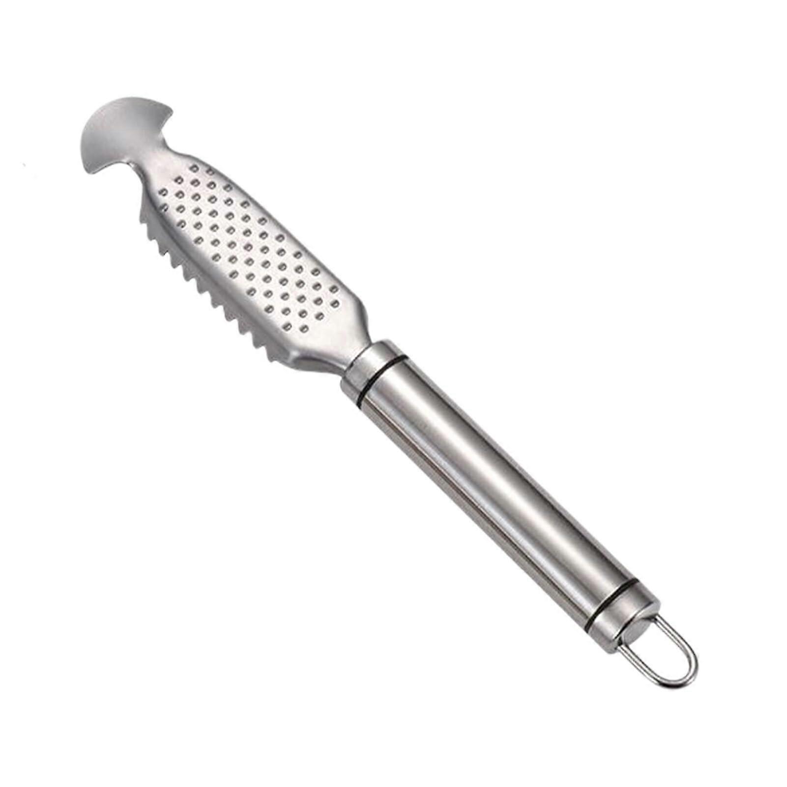 Kitchen Fish Scale Tool. Effortlessly Remove Dandruff and Grind Garlic or Ginger on the Back. Multifunctional Fish Scale Scraper, Type2.