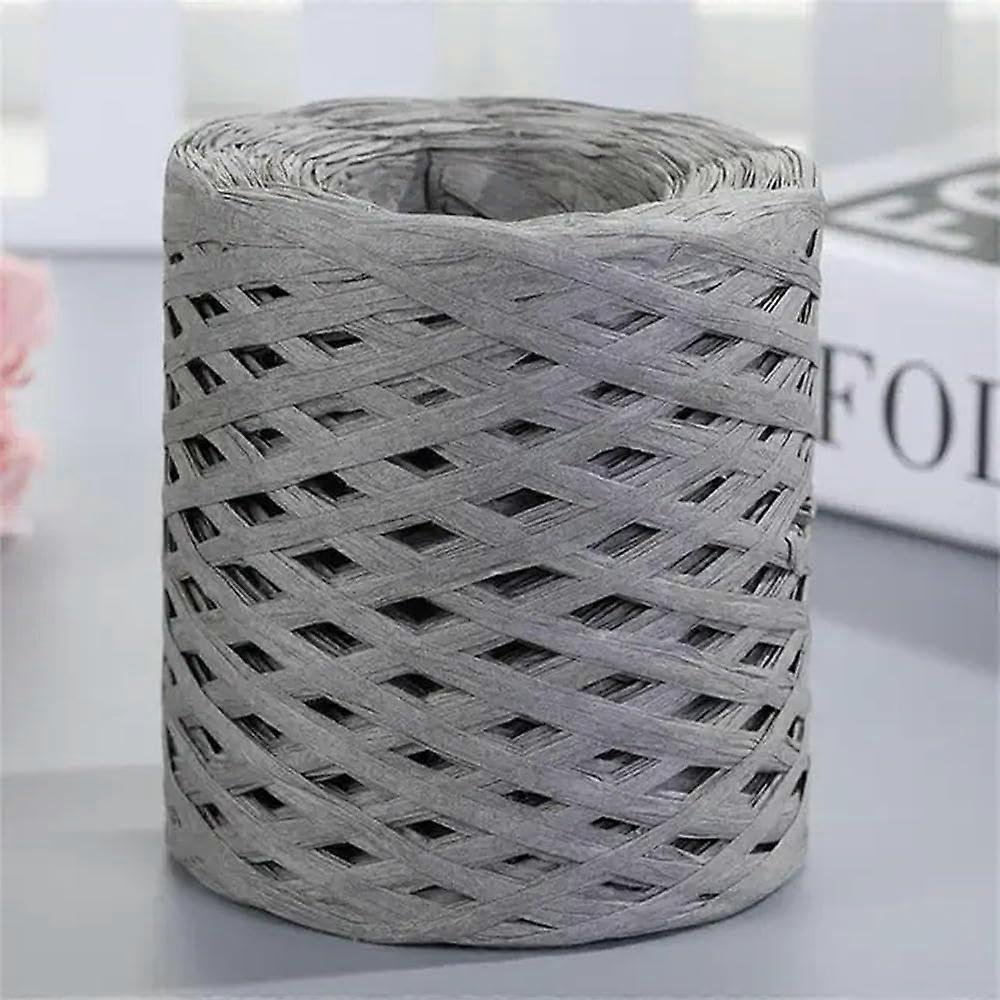200m Natural Bast Straw Yarn for Knitting and Crocheting, Handmade Summer Sun Hat and Beach Bag Style T