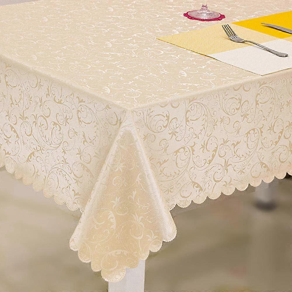 Washable Garden Table Cover HeatResistant Tablecloth Square Light Color 130 × 170 cm