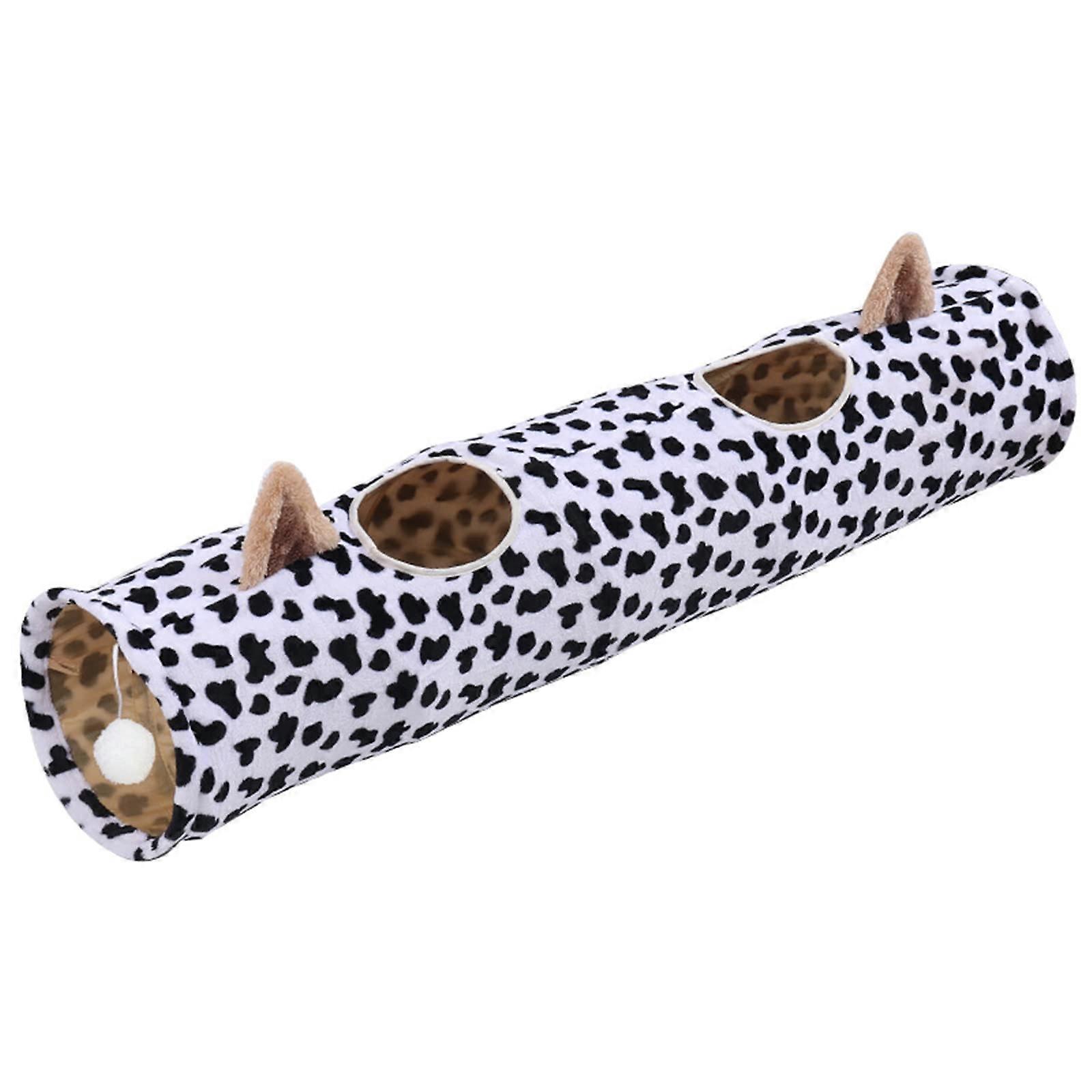 Plush Cat Tunnel House for Kittens, Sound-Producing, Collapsible, Interactive Bed Toy for Cats