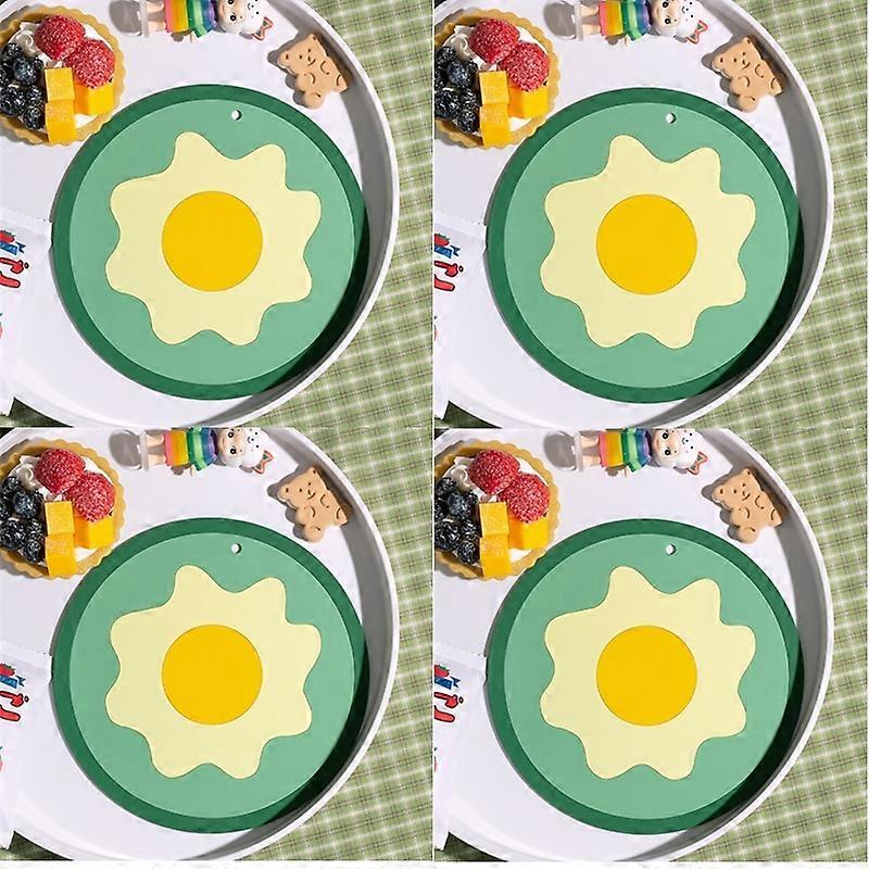 Cute Fried Egg Heat Resistant Mat - Non-Slip Table Placemat Coaster