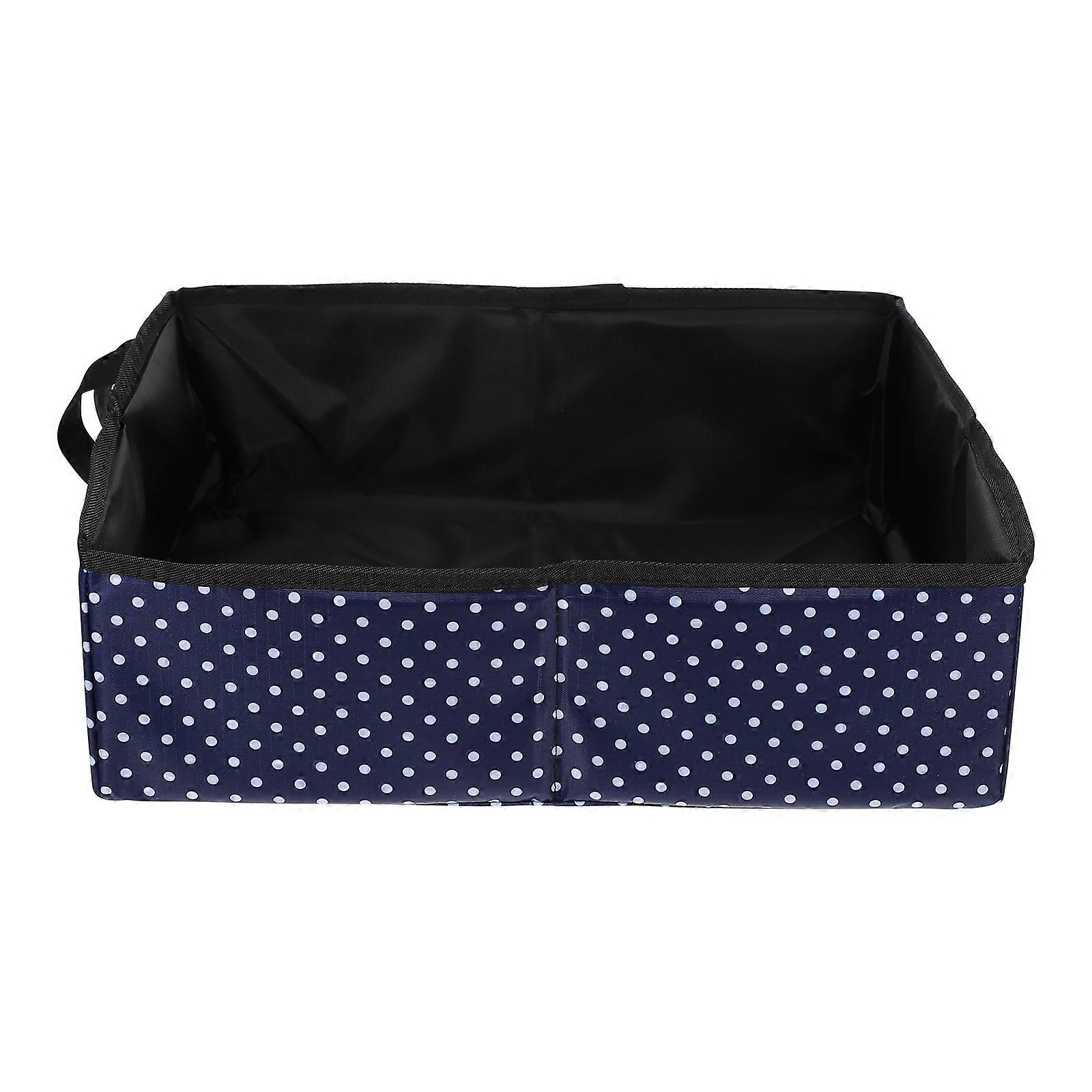 Collapsible Cat Carrier Portable Cat Litter Box Travel Large 40X30X13CM Round Dot Pattern 1Pack