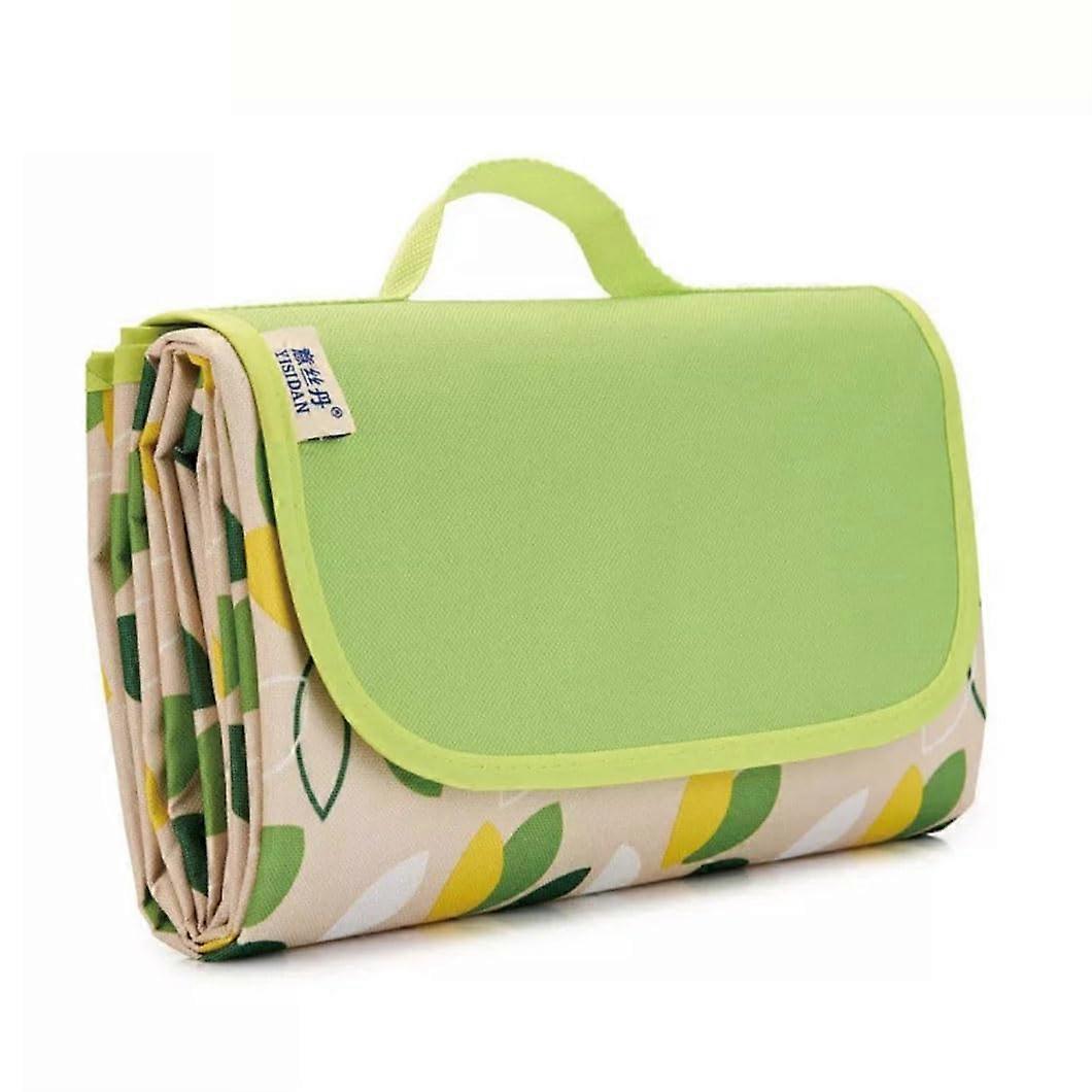 Picnic Blanket With Carry Handle 200 x 150 cm Waterproof Sandproof Beach Blanket Machine Washable Green