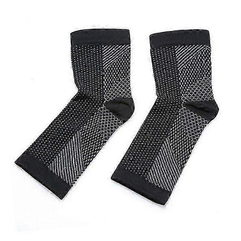 1זוג תמיכה ברגל דחיסה גרב תמיכה חגורה מגן קרסול כדורסל