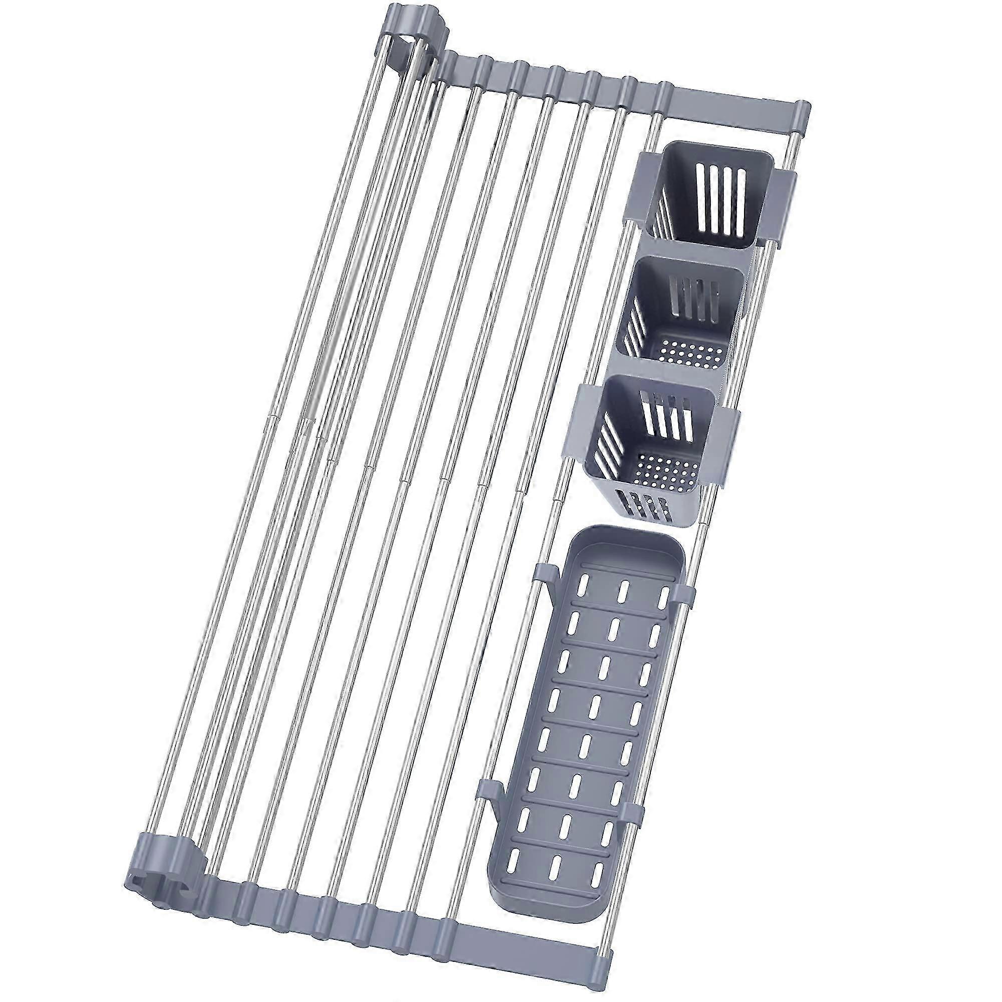 Expandable Foldable Dish Drying Rack Over The Sink Up to 228 Inches