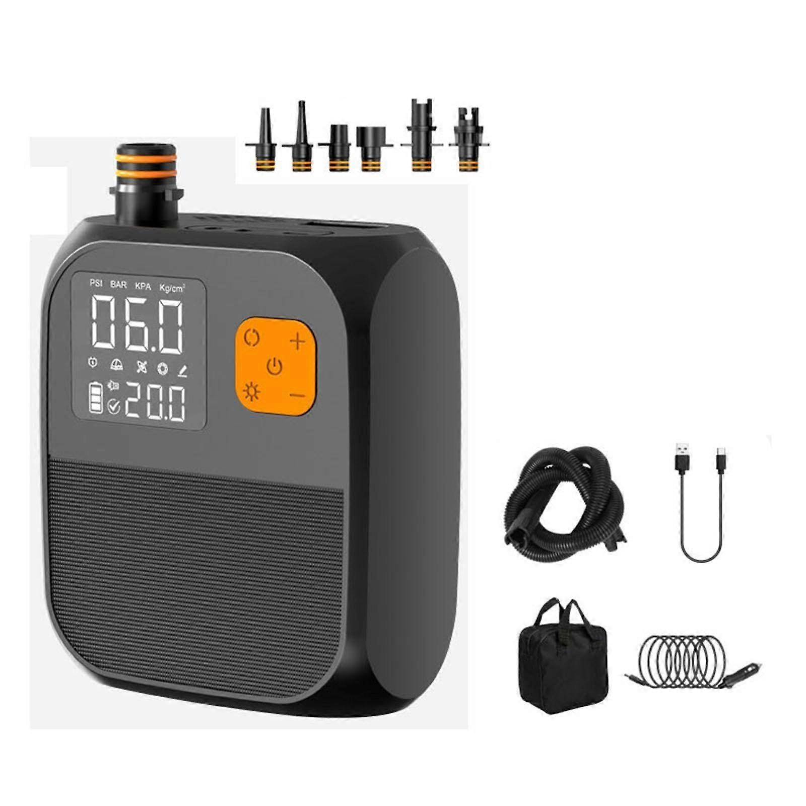 Air Pump Inflator For Outdoor Tyres Quick Charge High Air Volume Portable Air Compressor Camping Tool