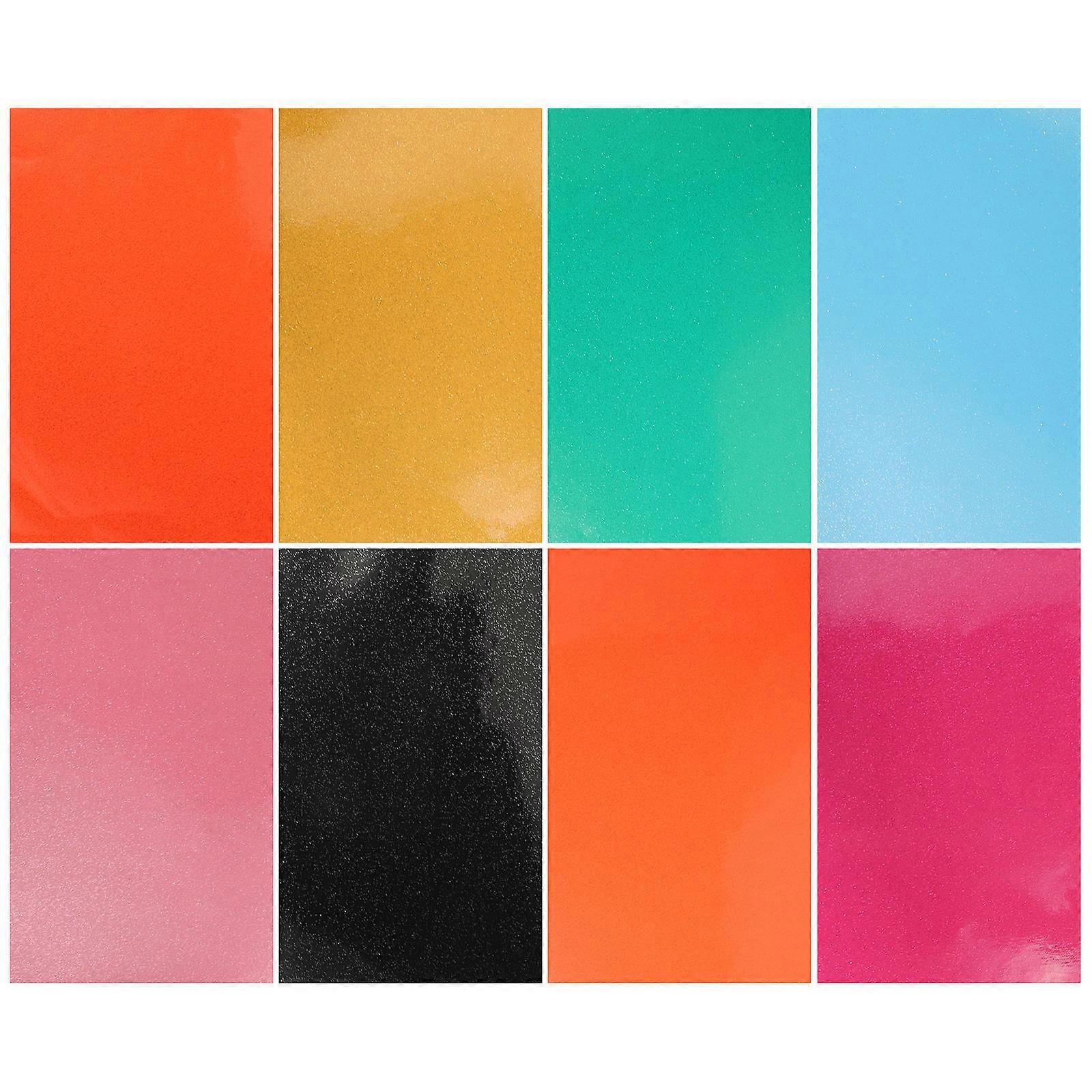 PVC Jelly Tote Bag Materials for Crafting 8 Sheets Assorted Color