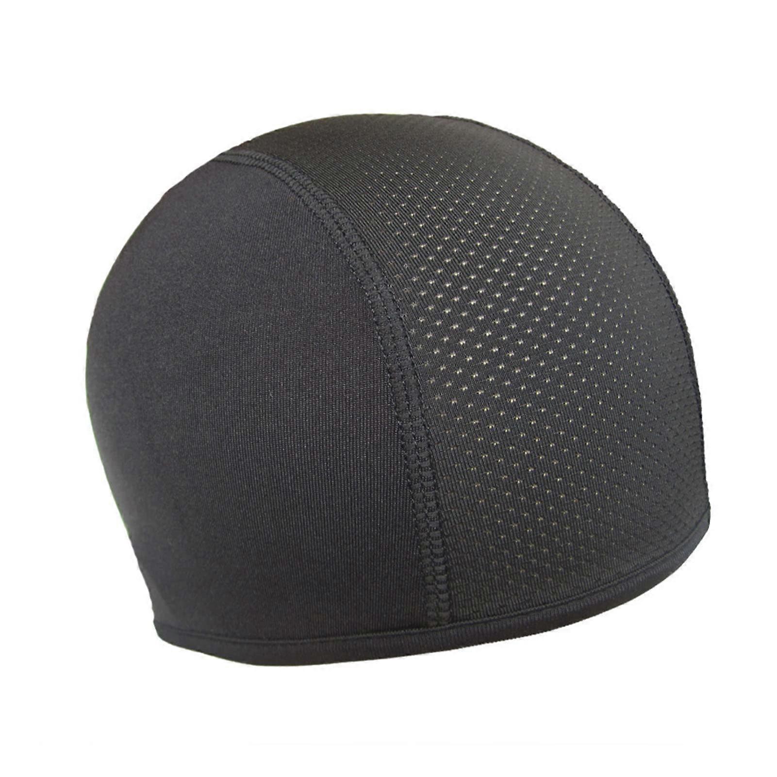 Helmfutter Mit Helm Gefütterte Kappe, Atmungsaktiv, Schwarz, für Laufen und Radfahren, Schweißabsorbierend, Dehnbar