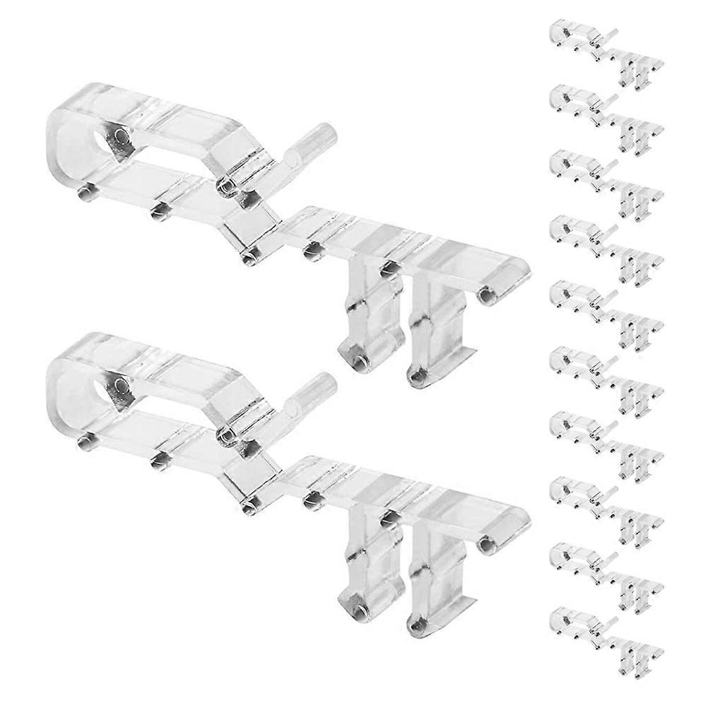 12pcs Venetian Curtain Clips for Vertical Blinds, Transparent Replacement Parts for Window Drapery and Artificial Floral Decor
