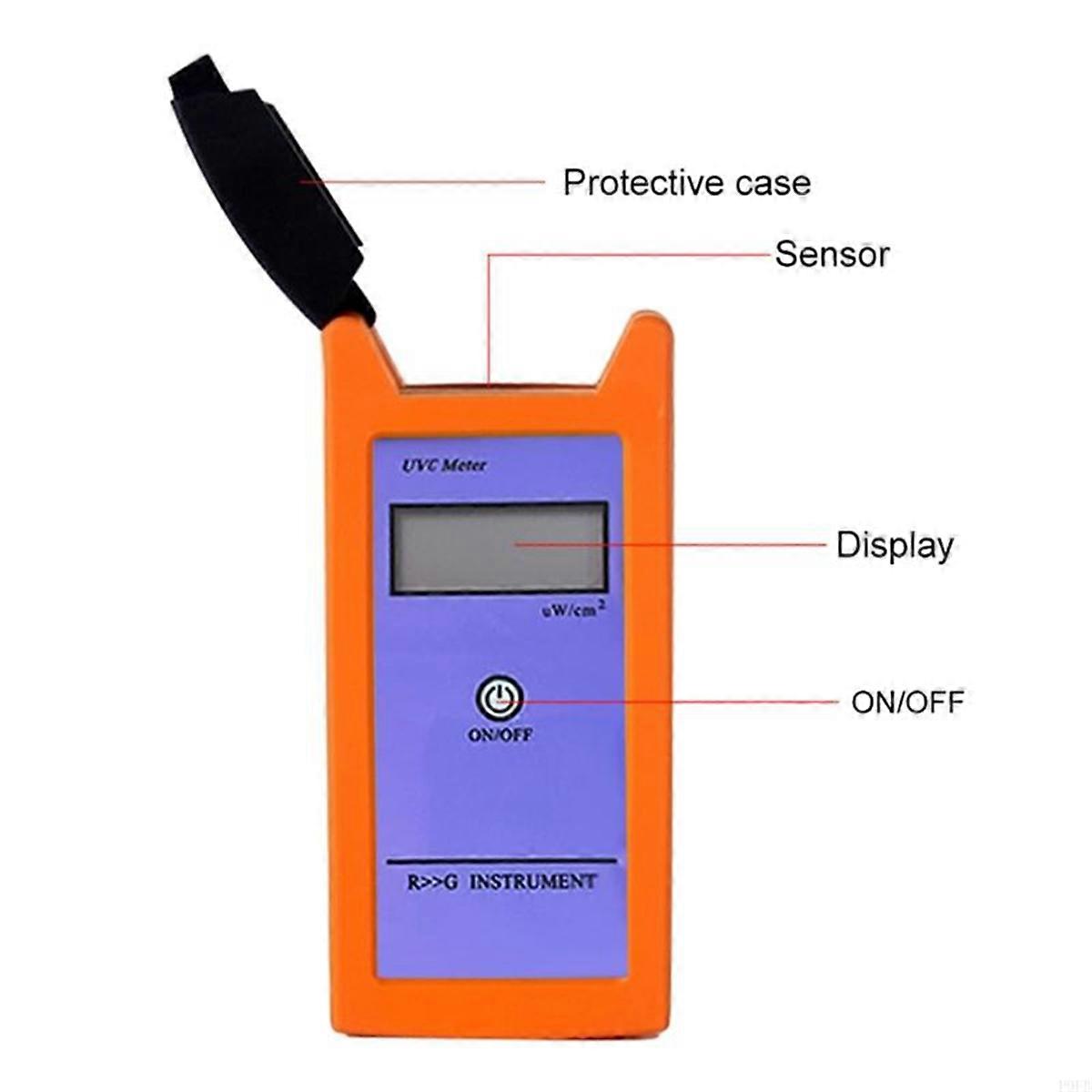 UVC Light Meter 0-1999μW/Cm2 Reptile UV Index Meter Spectrum 220-280NM UV Radiation Reptile Measurem