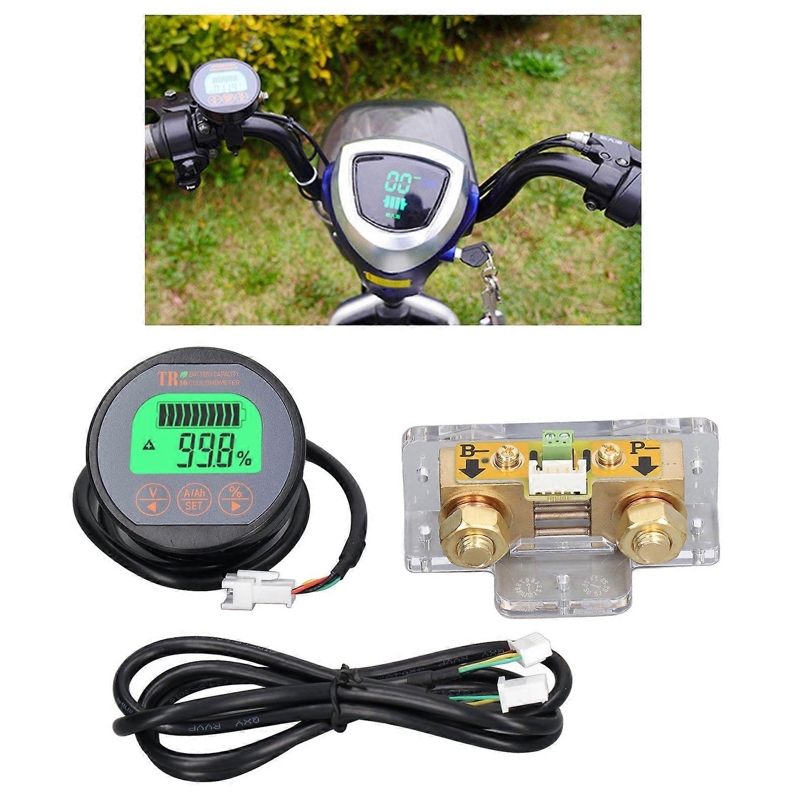 Battery Monitor Waterproof Reverse Connection Protection Battery Voltage Indicator 100V 350A