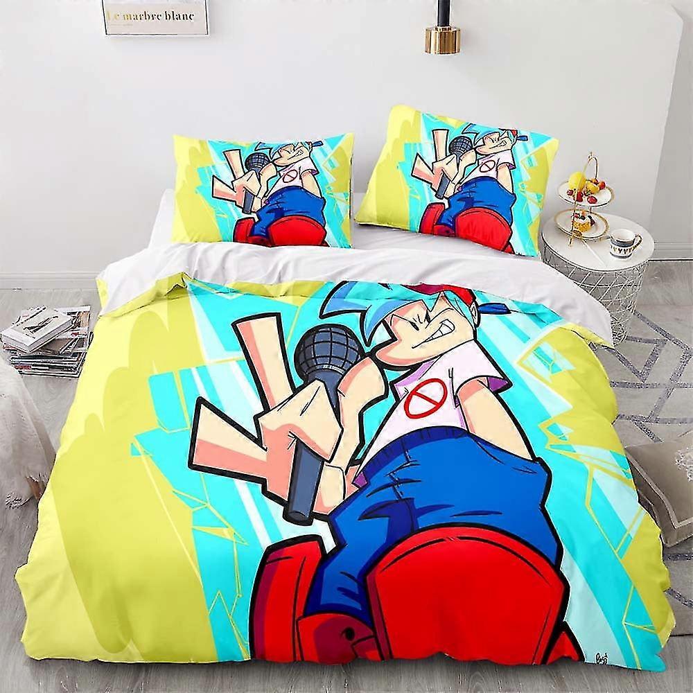 Gaming-Inspired Duvet Cover 3PCS Bedding Sets, Full Twin Queen King Size Comforter Cover Classic Game Scenarios Patterns