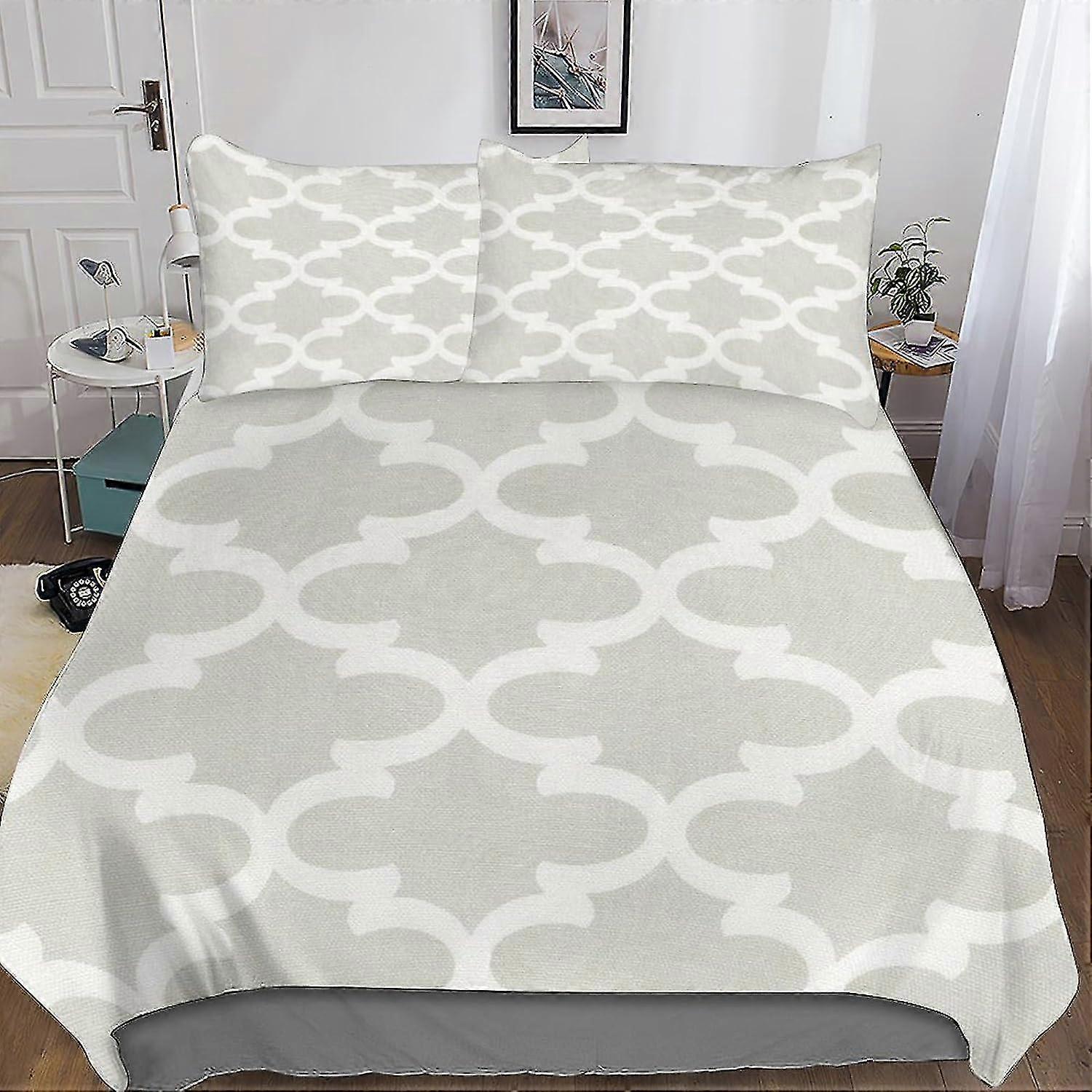 Conjunto de capa de edredão infantil estilo marroquino para meninos e meninas com impressão 3D e colcha para quarto