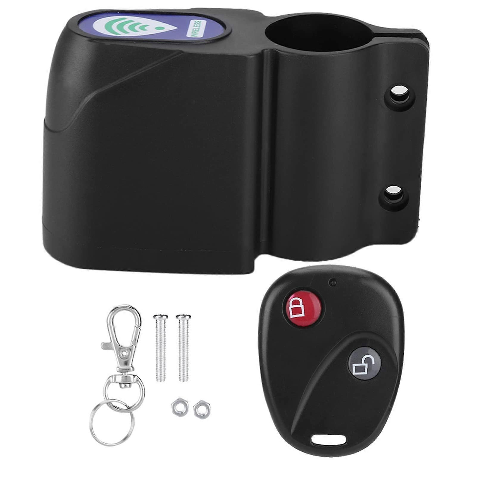Bicycle Alarm Anti Theft Bicycle Lock Security Lock With Wireless Remote Control Black