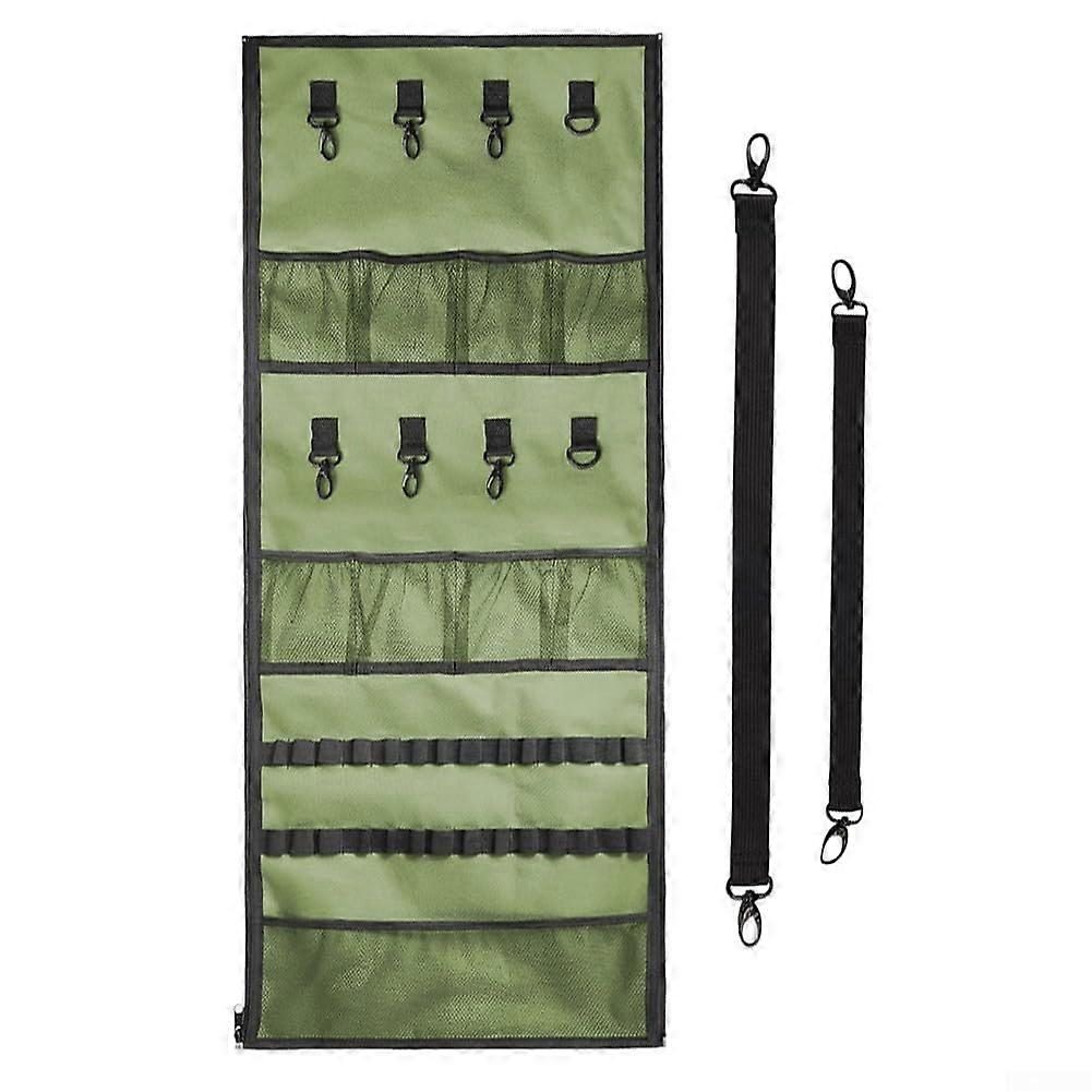 Polyester Camping Hanging Storage Bag with Hooks and Mesh Pockets for Outdoor Use