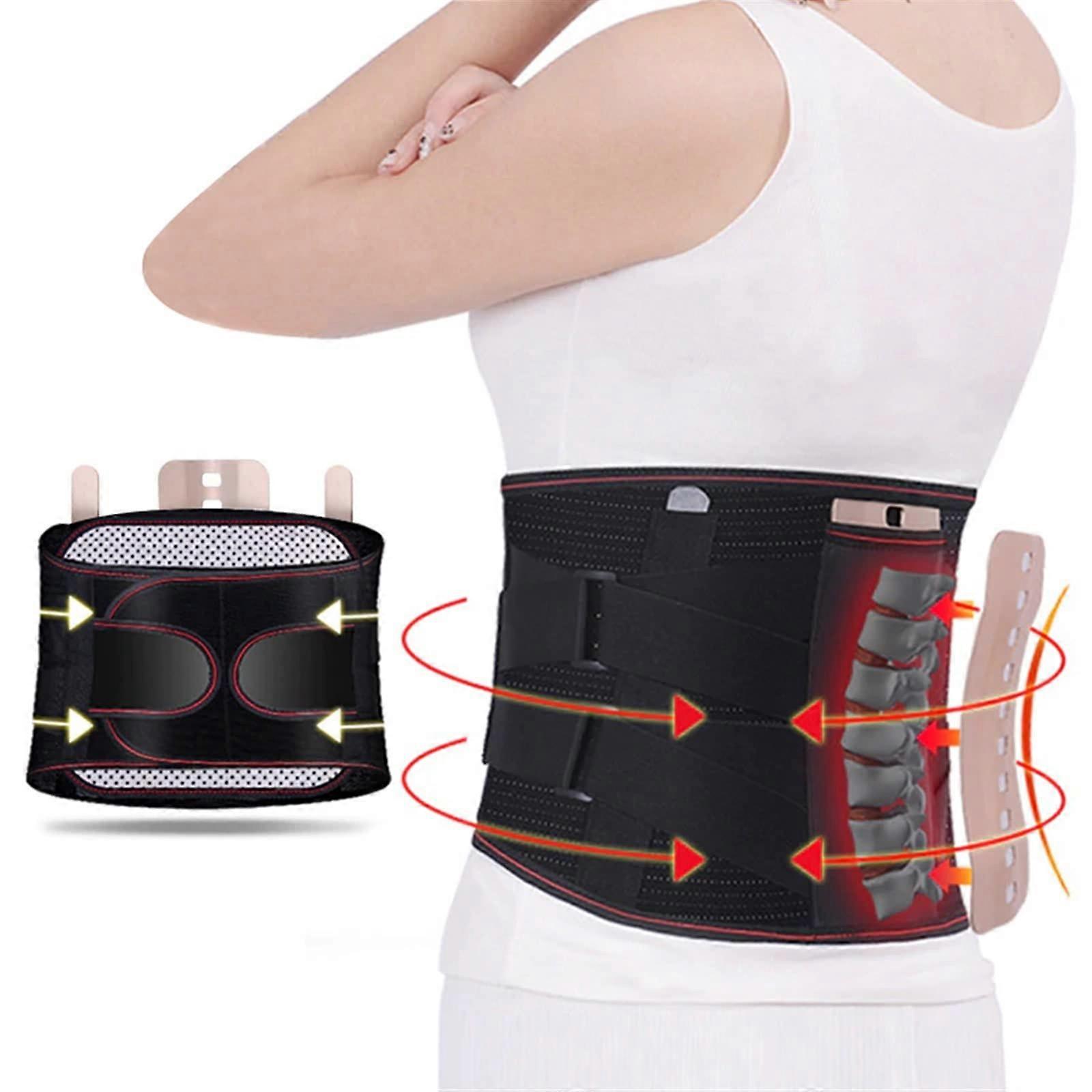 Back Support Adjustable Lumbar Brace for Spine Alignment - Medium Size, Color C, Pain Relief and Relaxation