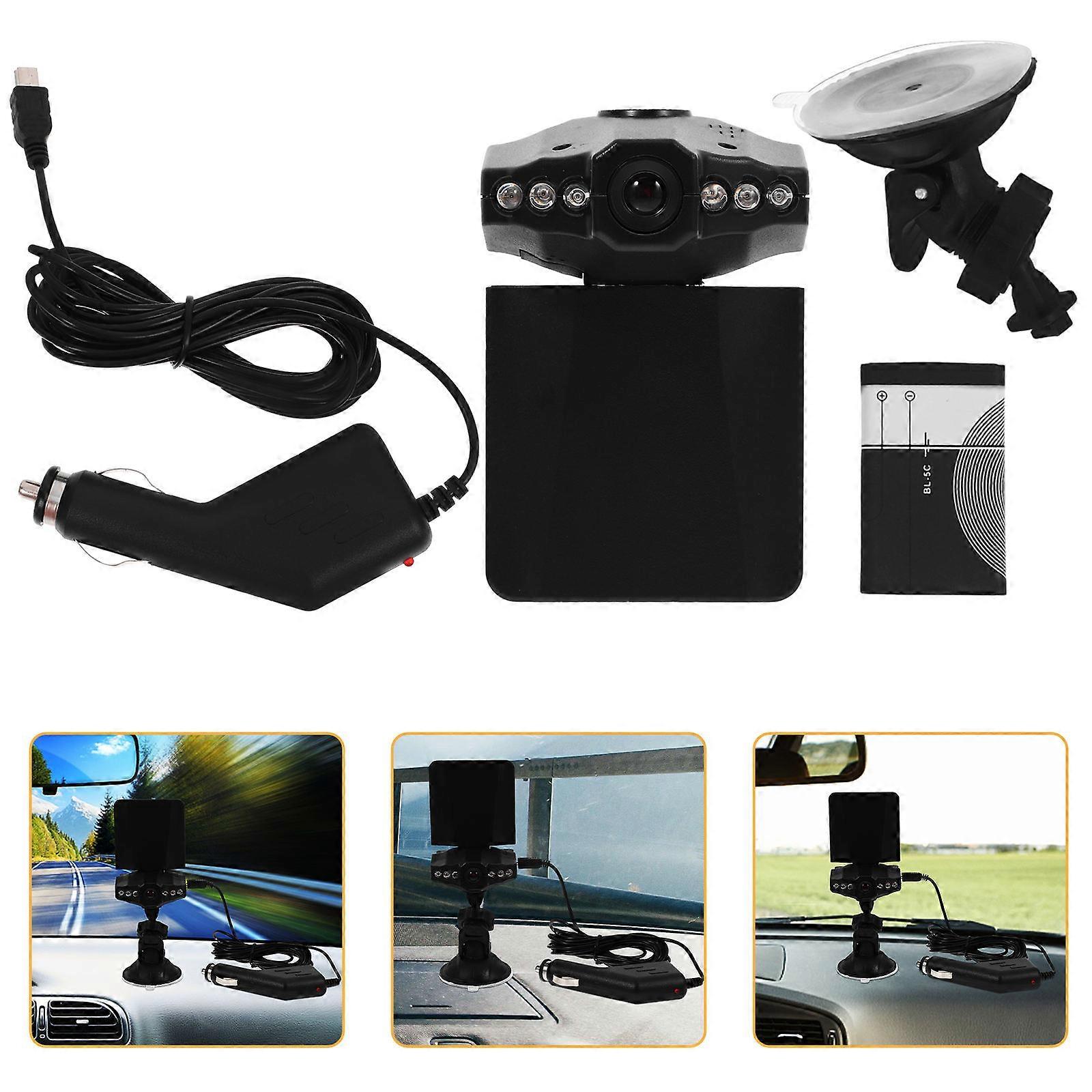 Black Car Camera Recorder with 1080P Video 90 Degree Wide Angle Lens and Superb Night Vision for Car Use