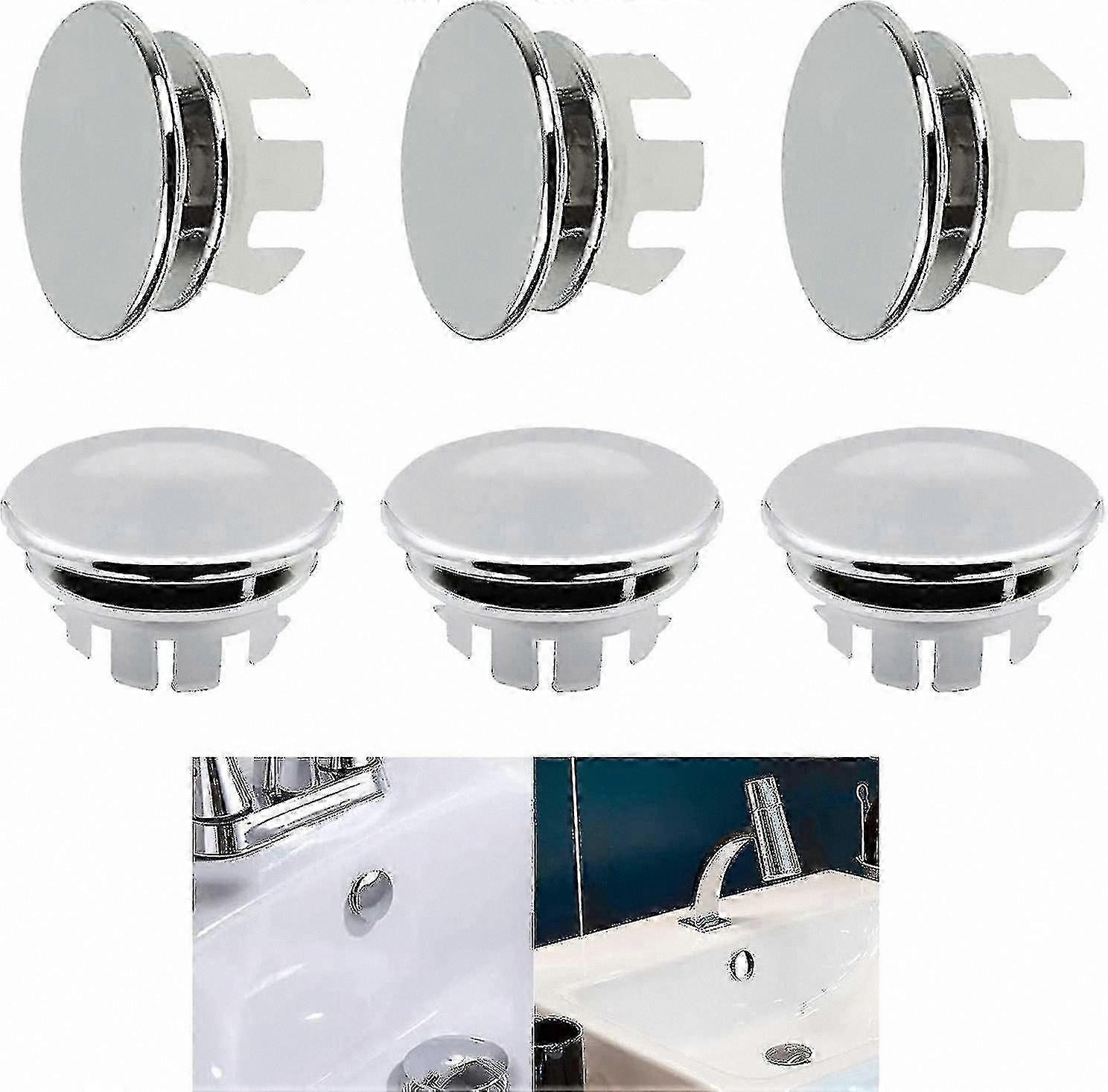 Replacement Overflow Ring Stopper for Bathroom and Kitchen Sinks, Round Design