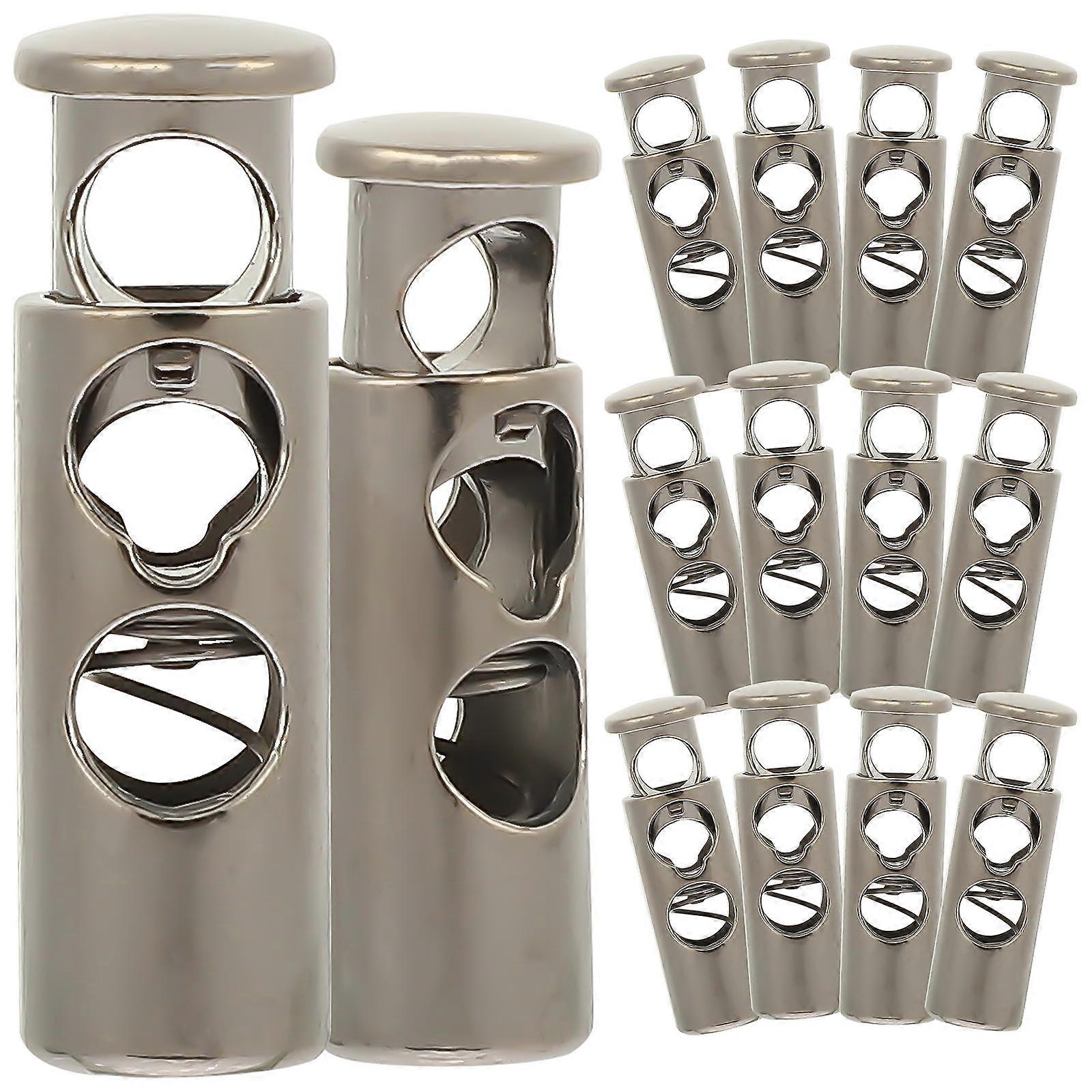 30Pack Zinc Alloy Spring Cord Lock End For DIY Projects Portable Design Suitable For Pants Coats And Backpacks