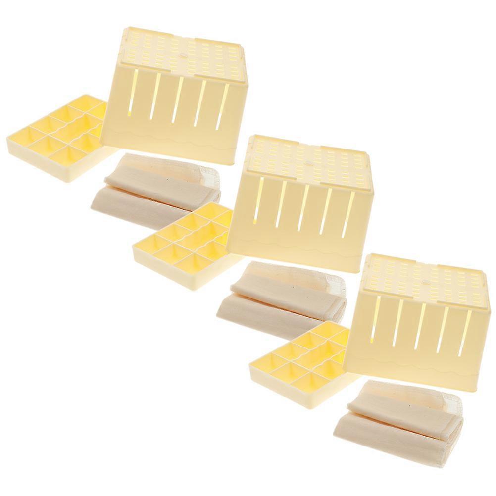3 Sets Tofu Press Maker Mold for Homemade Tofu Mould Box DIY Soybean Curd Mold