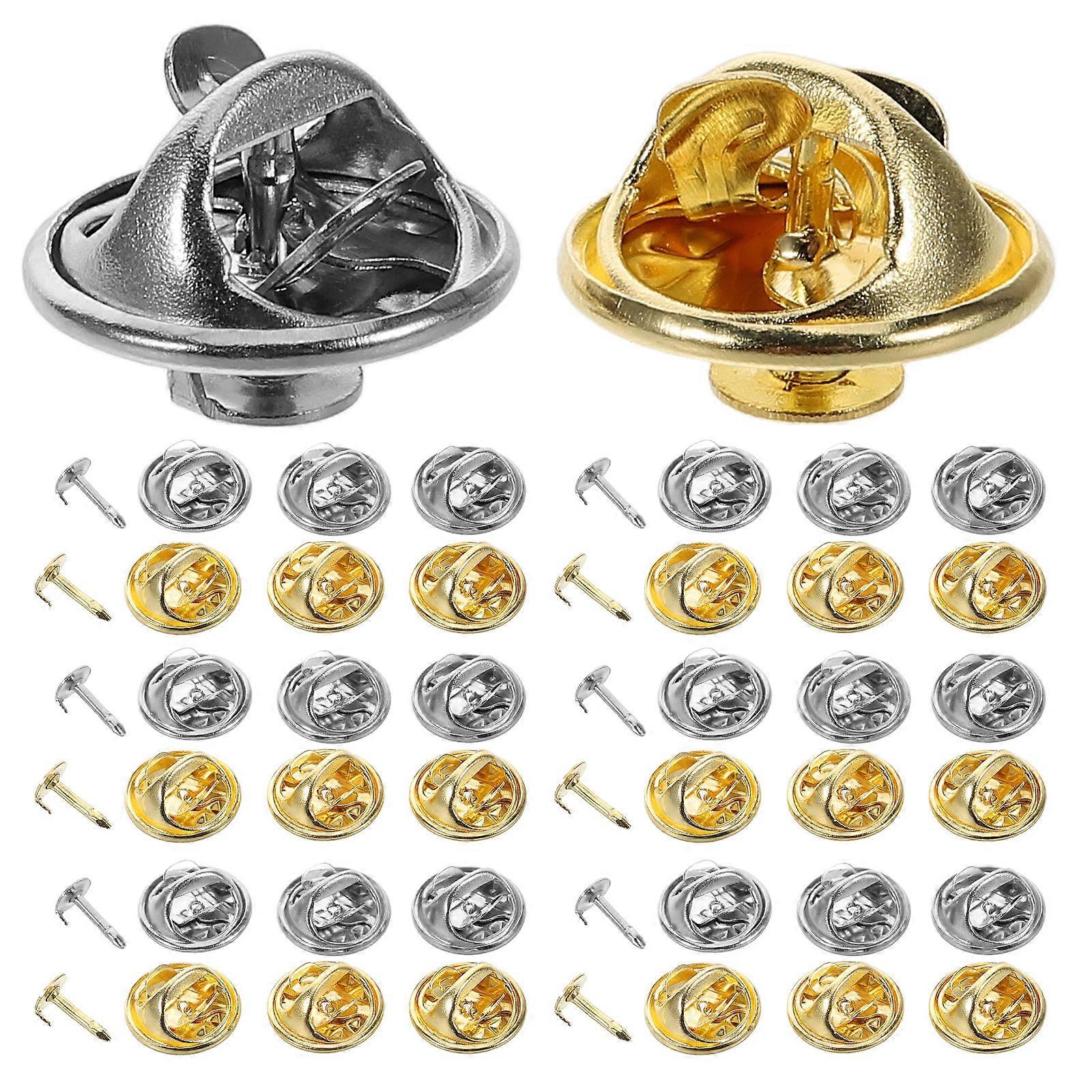 80 Set Versatile Butterfly Clutch Pins for Motorcycle Brake Levers Pin Backs Replacement Blank Pin Keepers for Craft Making