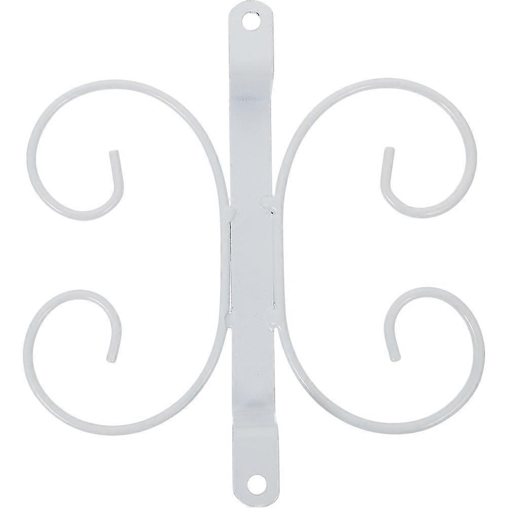 White Iron Cup Hanging Rack for Storage with Upside Down Design and Fine Workmanship Fits Any Corner