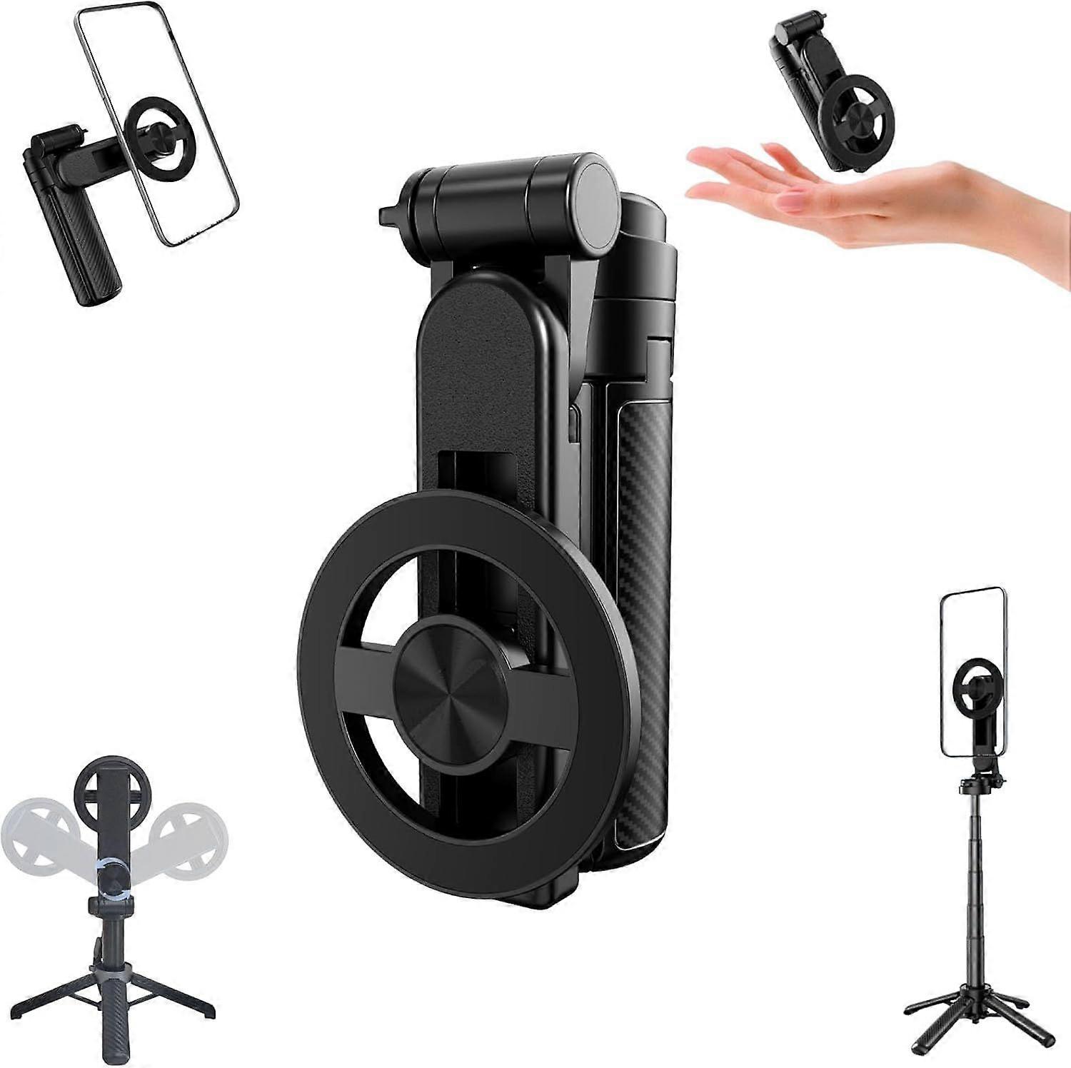 2025 New 4-in-1 Multi-function 360 Rotating Selfie Stick with Wireless