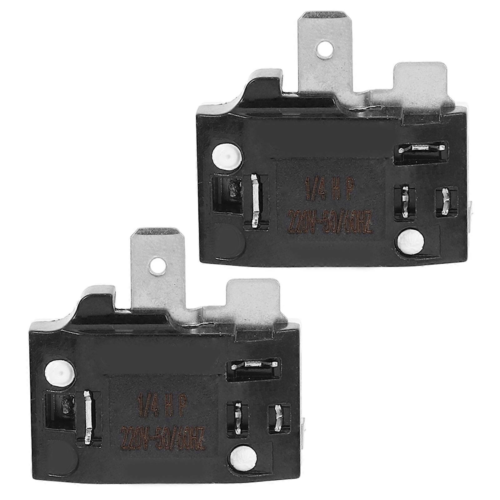 Thermal Overload Protector Freezer Compressor Protector Kitchen Appliances Plastic Overheat Protection 2Pcs