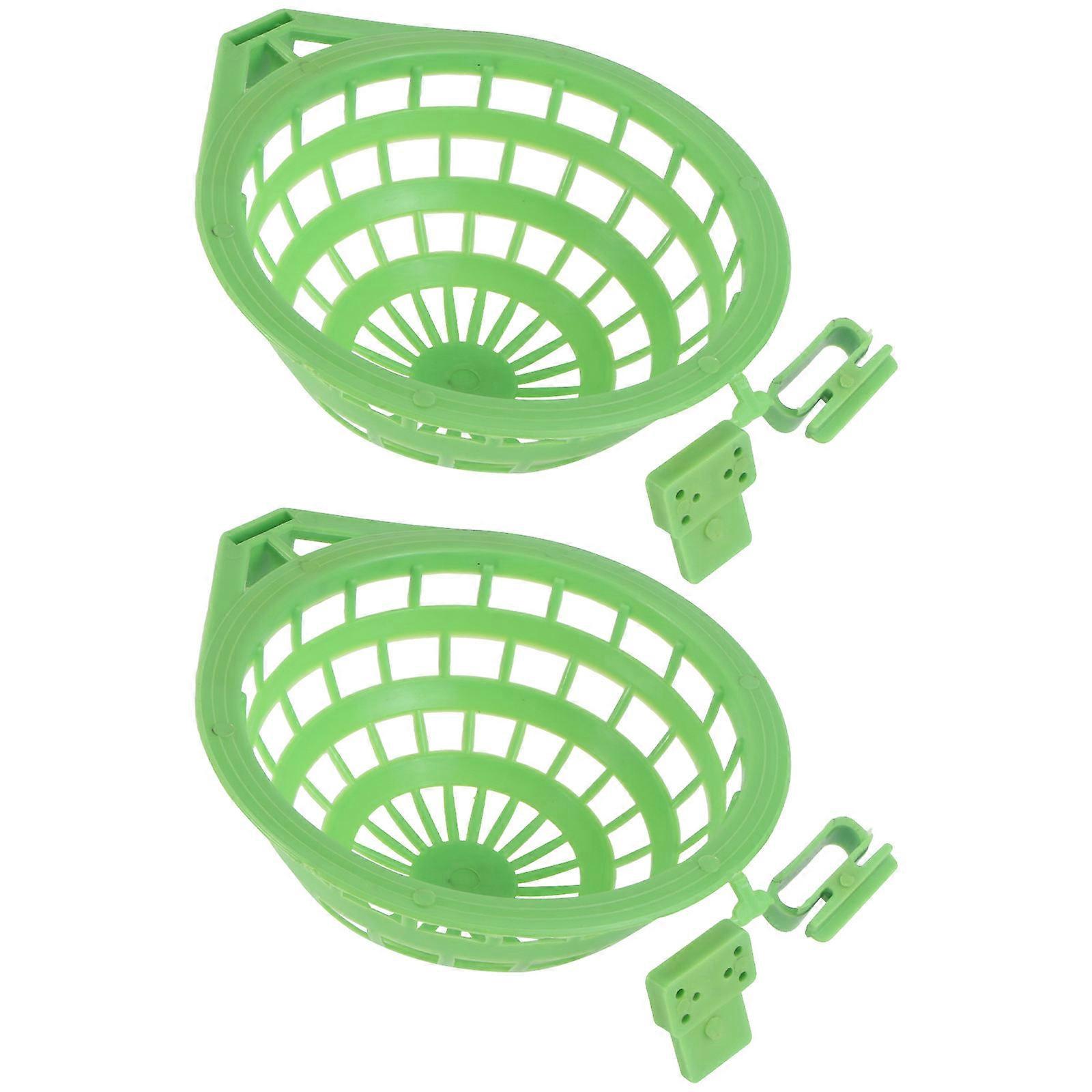 2PCS Sturdy Bird Breeding Nest Basin Practical Meat Pigeon Nest Basin Green