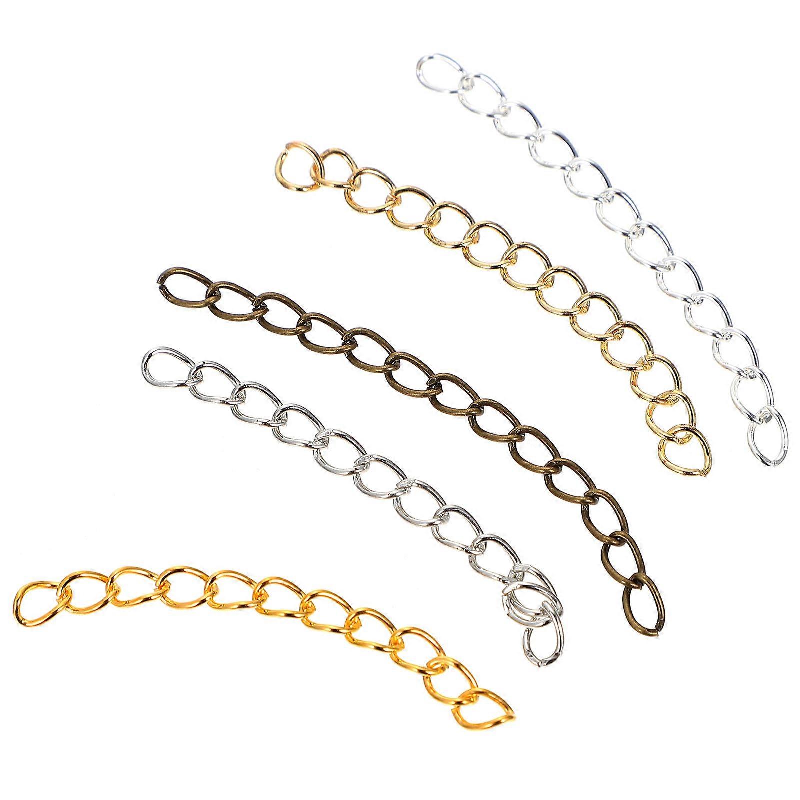 DIY Extender Chain for Bracelets Making Stainless Steel Adjustable 500pcs Assorted Color
