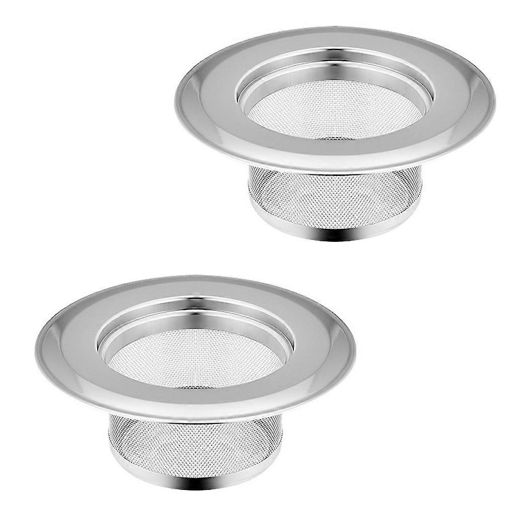 Plumbing System Clogging Prevention Round Silver Cooking Preparation 2Pcs