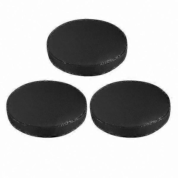 Black Stretch Seat Covers for Bar Stools, 3-Pack Round Stool Protectors