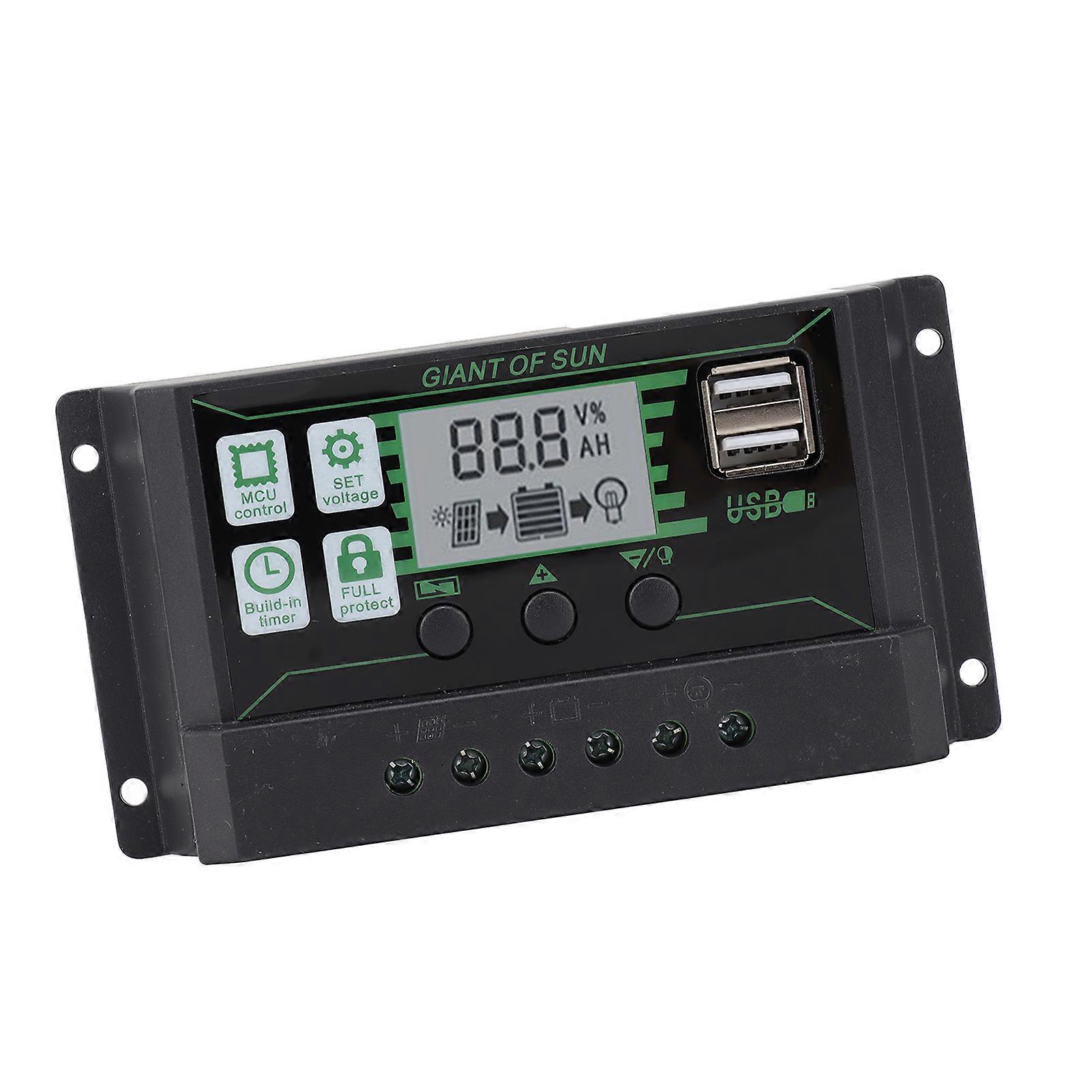 Solar Charge Controller Dual USB Automatic Identification PWM PV Panel Charger for Industry 5V 100A 