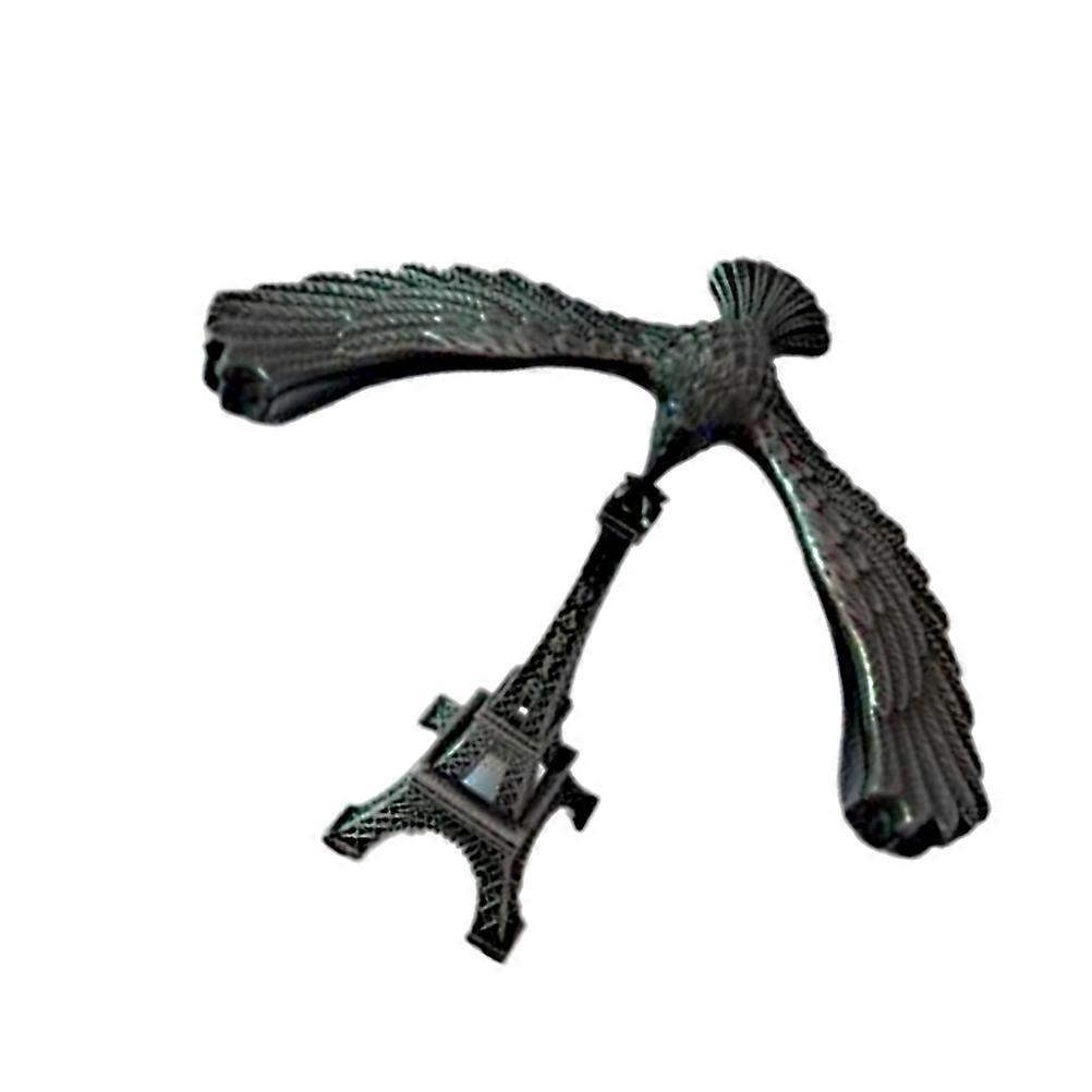 Alloy Balance Bird Eiffel Tower Model Perfect for Kids Playing Black 12.5x9.5x11cm