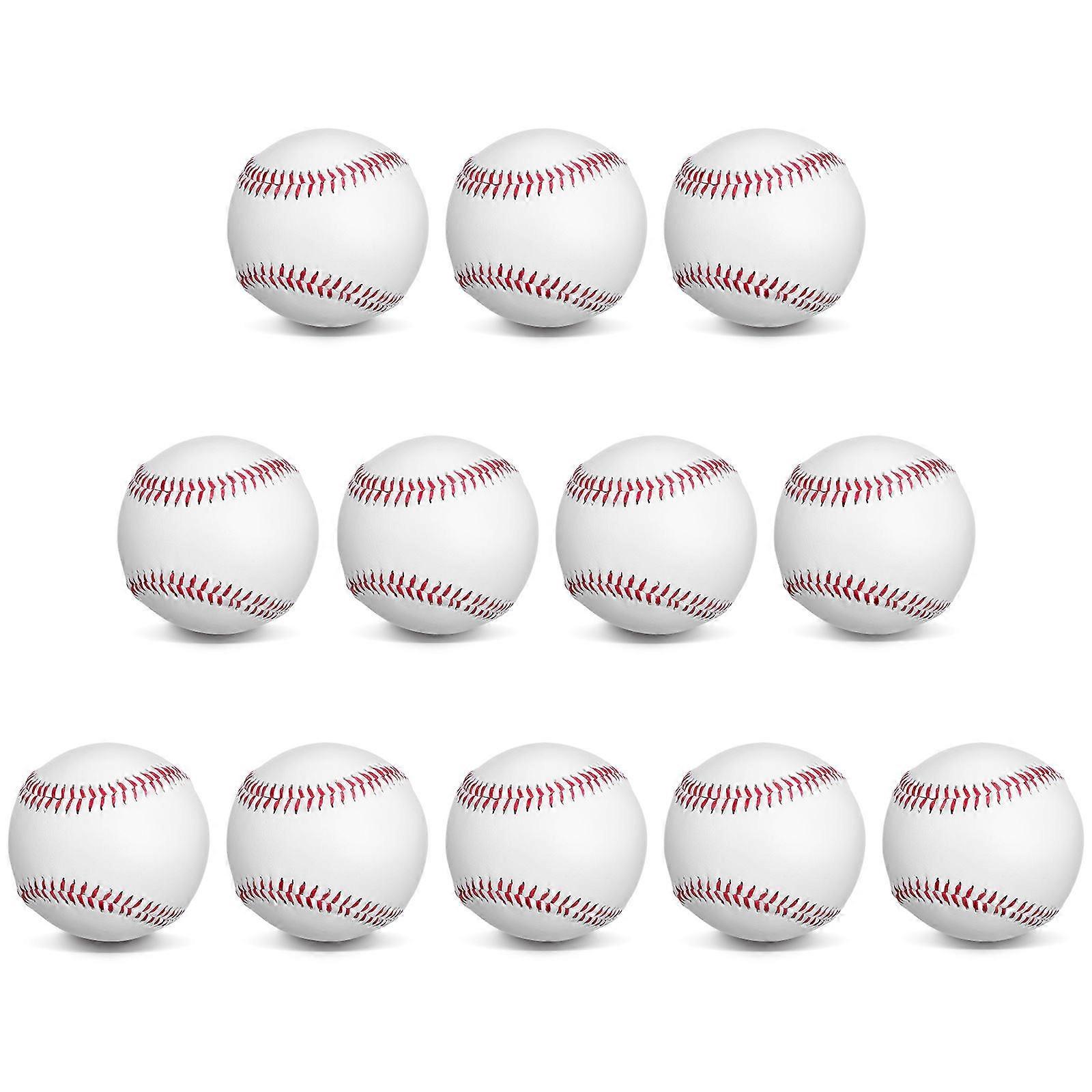 12 Pcs Practice Baseballs for Training and Pitching Sports