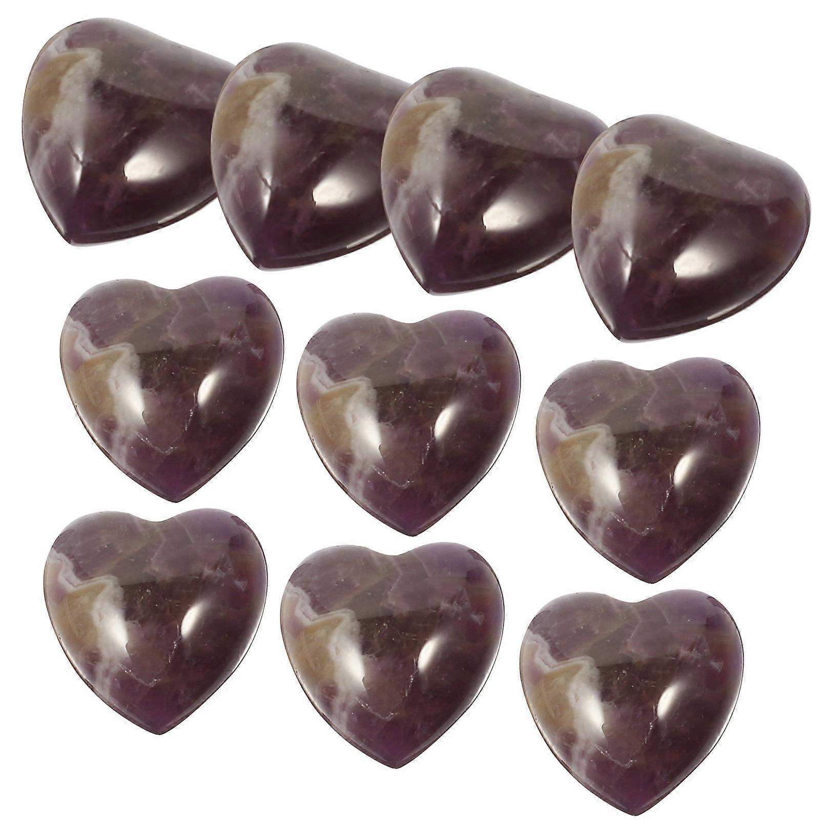 Beautiful Natural Crystal Stone Ornament 10Pcs For Therapeutic Use Energy Amplification Decor