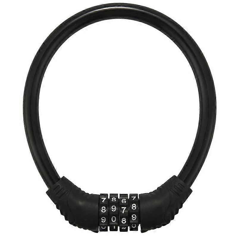 Digital bicycle chain lock, mountain bike lock, portable antitheft bicycle cable lock with code password, black