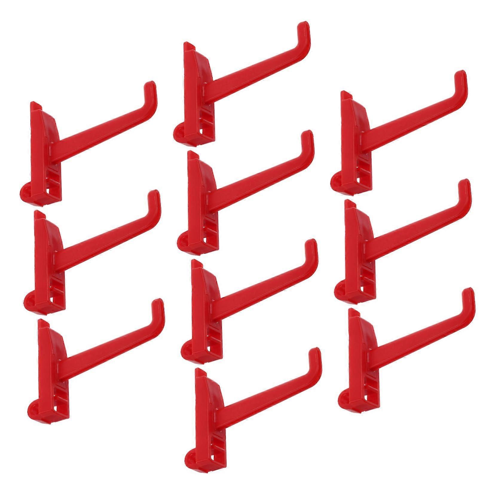 Pack of 10 Connecting Hooks for Pegboard Hangers for Perforated Plate Drills