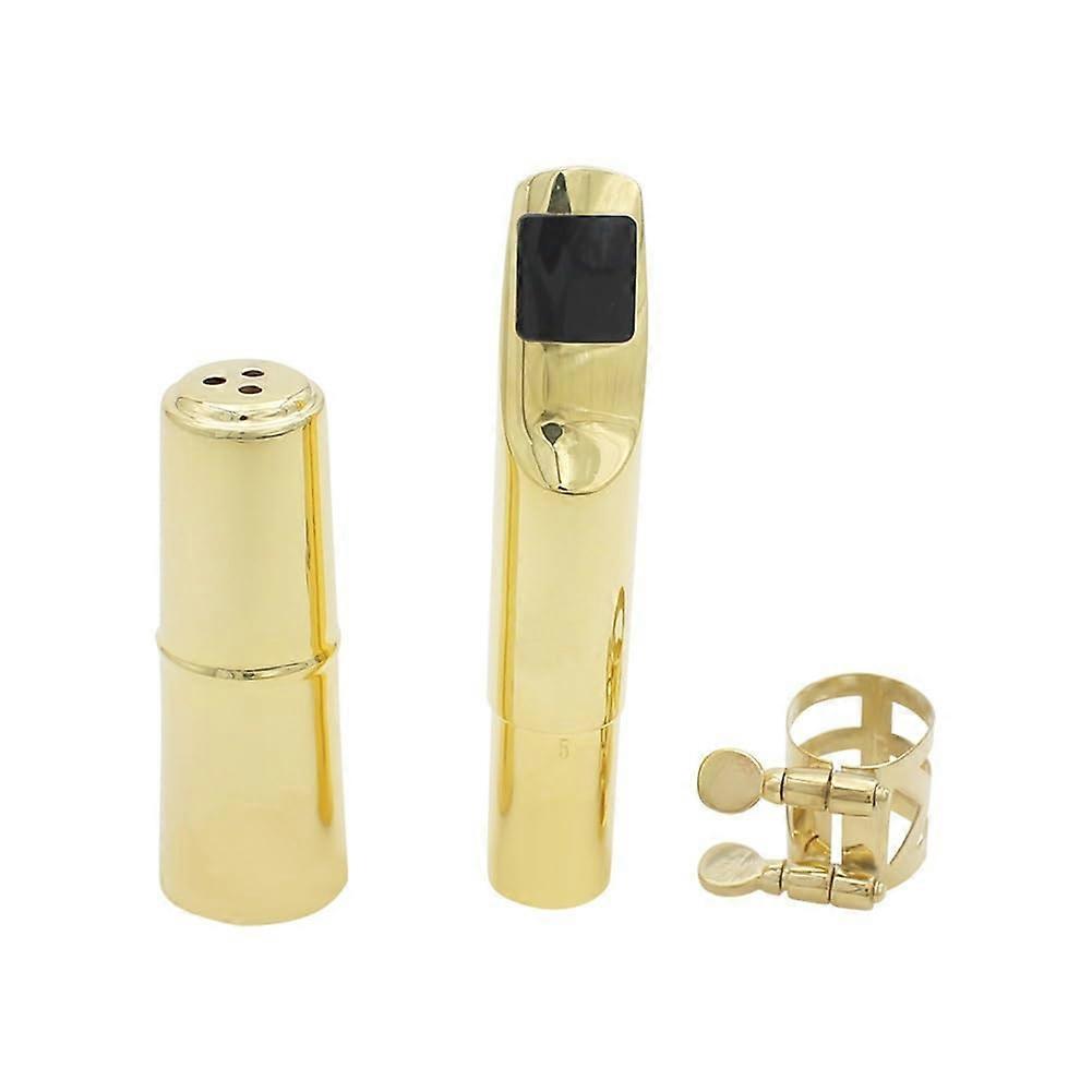 Alto Saxophone Metal Mouthpiece Gold Plated For Professionals And Beginners Size Alto 8 Sax Mouthpiece Accessory