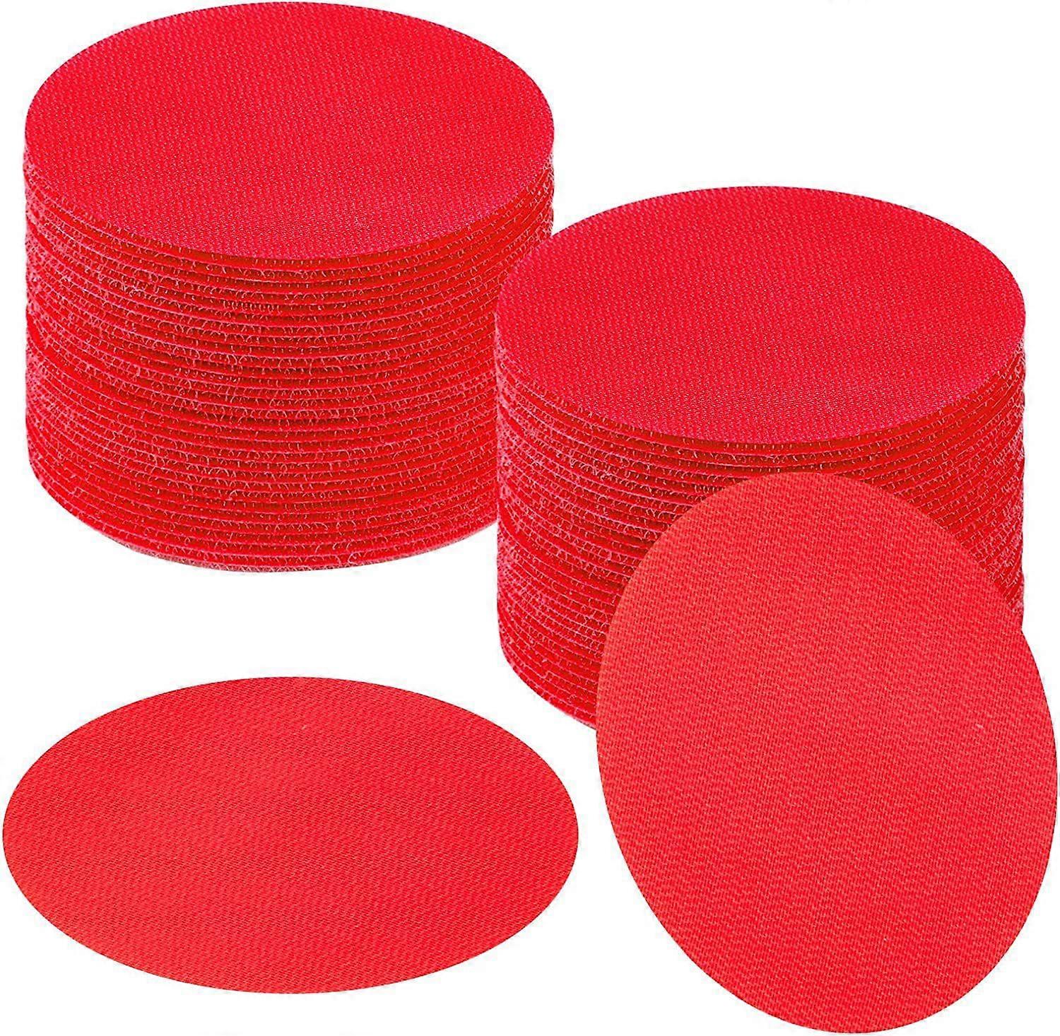 30 Pcs Carpet Dots Markers Red 4 Inch and 5 Inch Colored Floor Dots for Teaching Playroom and Kindergarten Activities