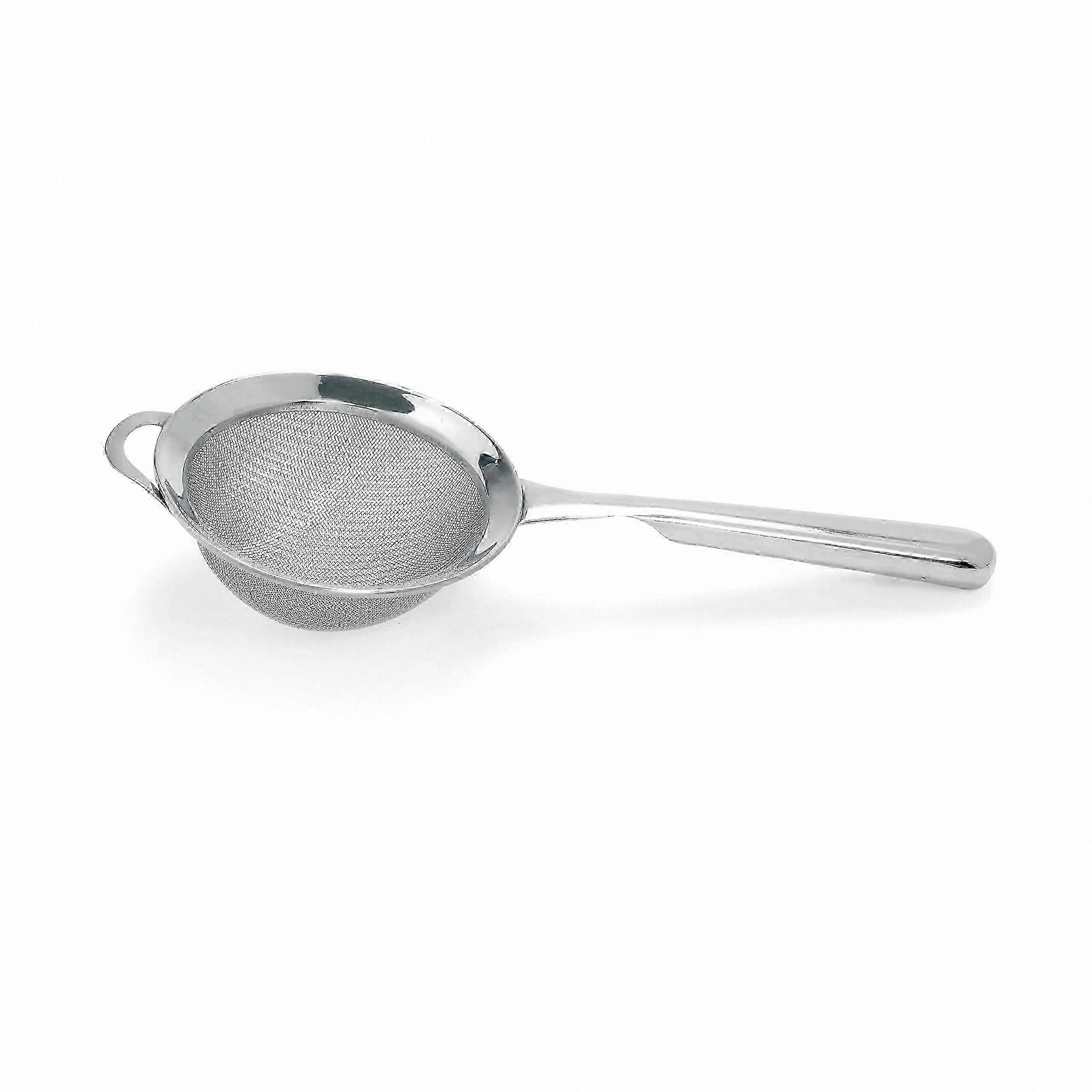 Compact 4" Dual Mesh Sieve for Kitchen Use, Durable Stainless Steel Strainer