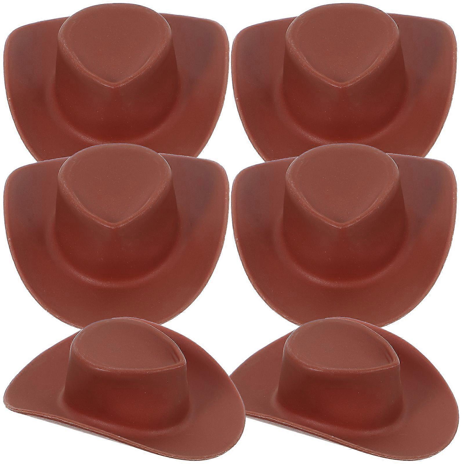 50Pcs μικροσκοπικό καουμπόικο καπέλο μικροσκοπικό καουμπόικο καπέλο διακοσμητικό μίνι καπέλο κούκλας κούκλας μίνι στήριγμα κούκλας σπιτιών