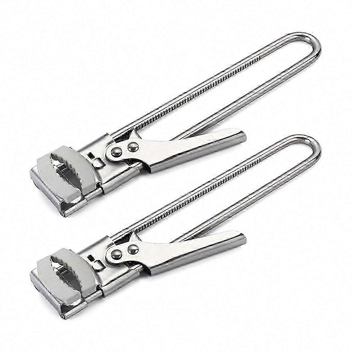 2PCS Stainless Steel Can Opener - Adjustable Multi-Function Kitchen Tool for Easy Opening