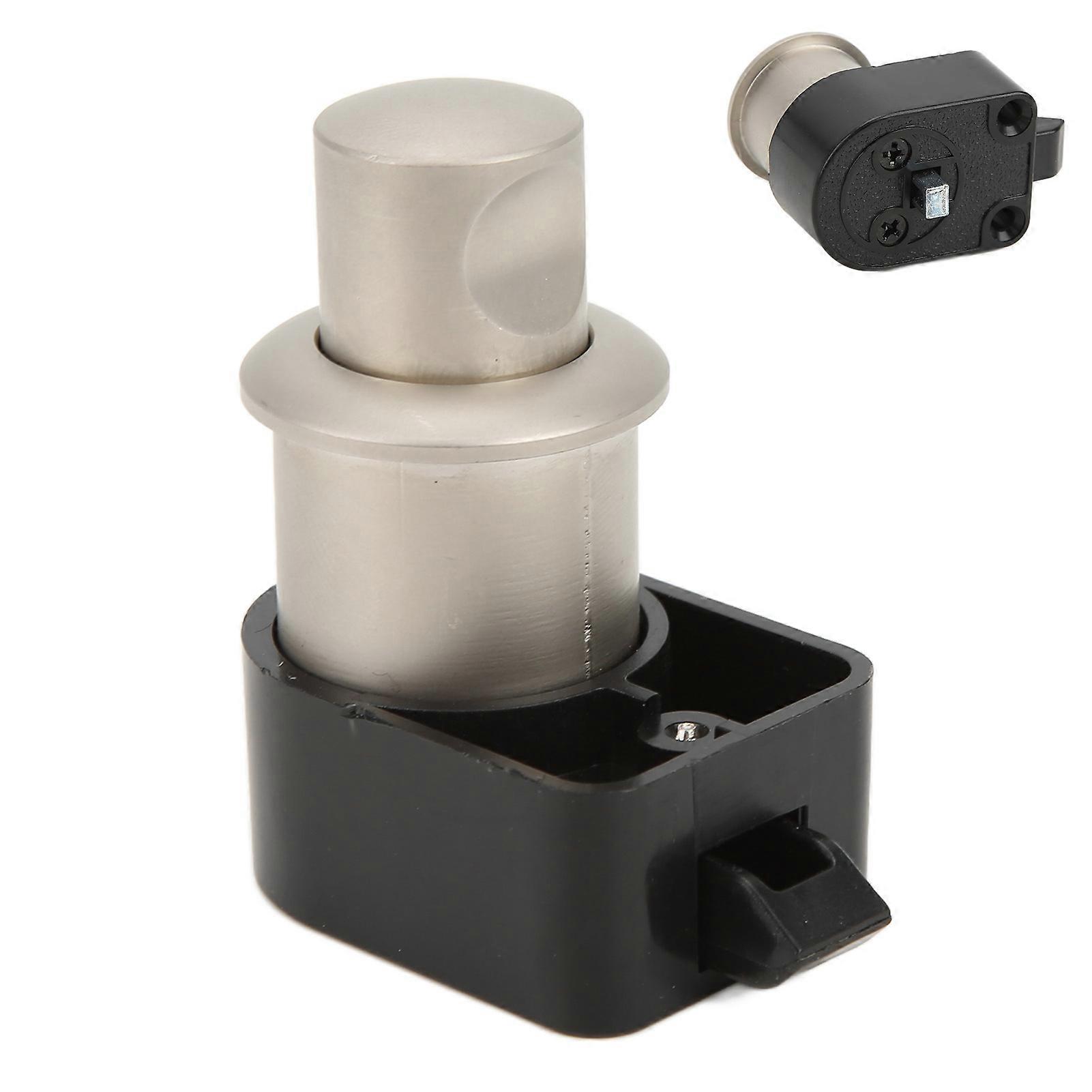 RV Push Button Lock Zinc Alloy Knob for 25mm Hole, Chrome Finish