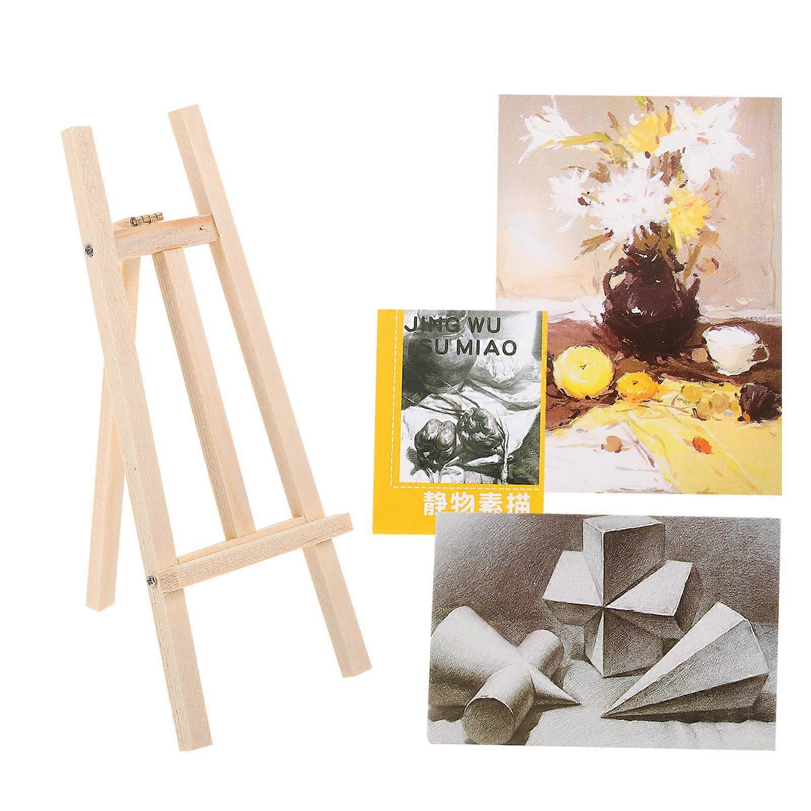 Mini Easel Stand Dollhouse Miniature Decor Wood Assorted Color for 1 Set