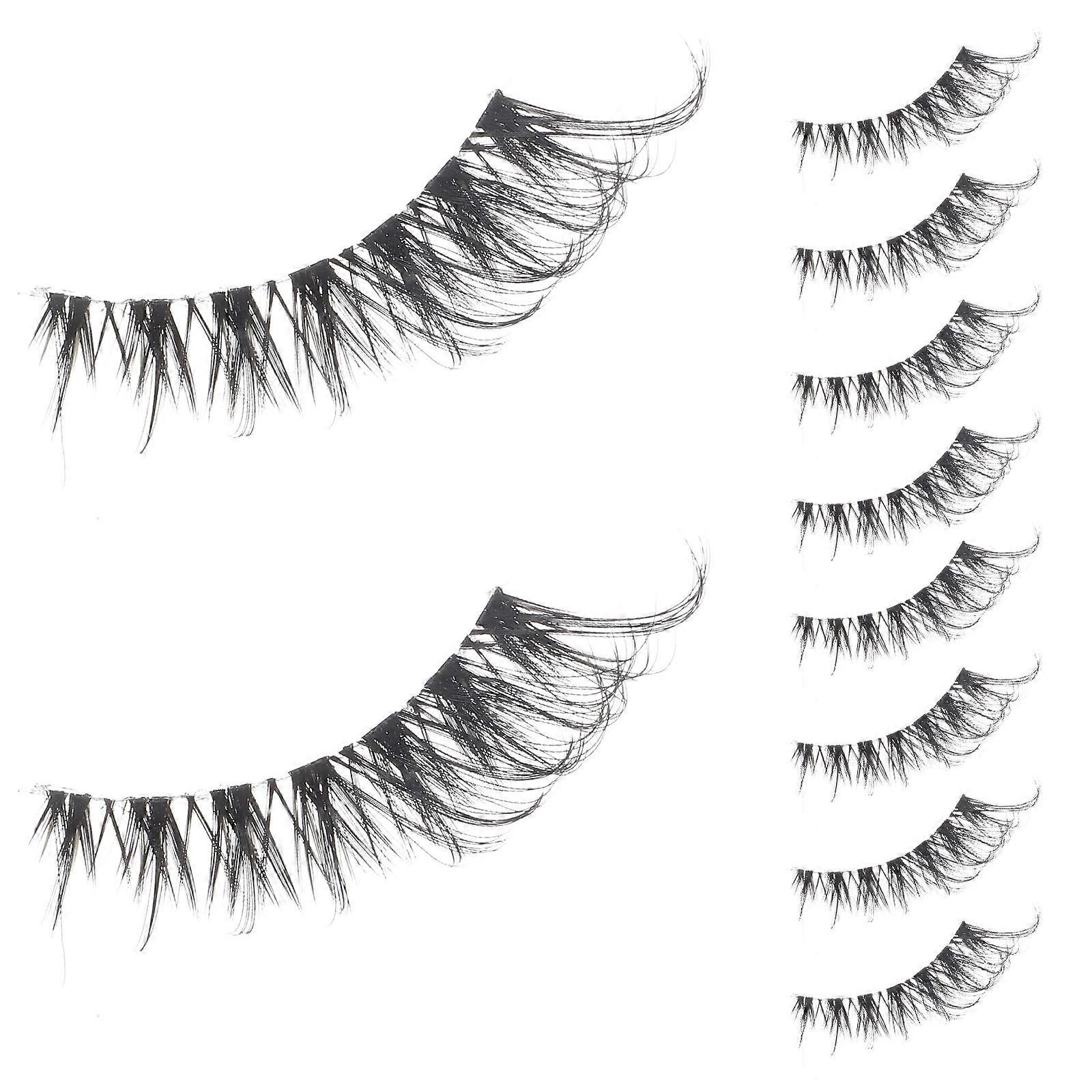 5 Pairs Fake Eyelashes Extensions with Synthetic Material for Decor in Black Color