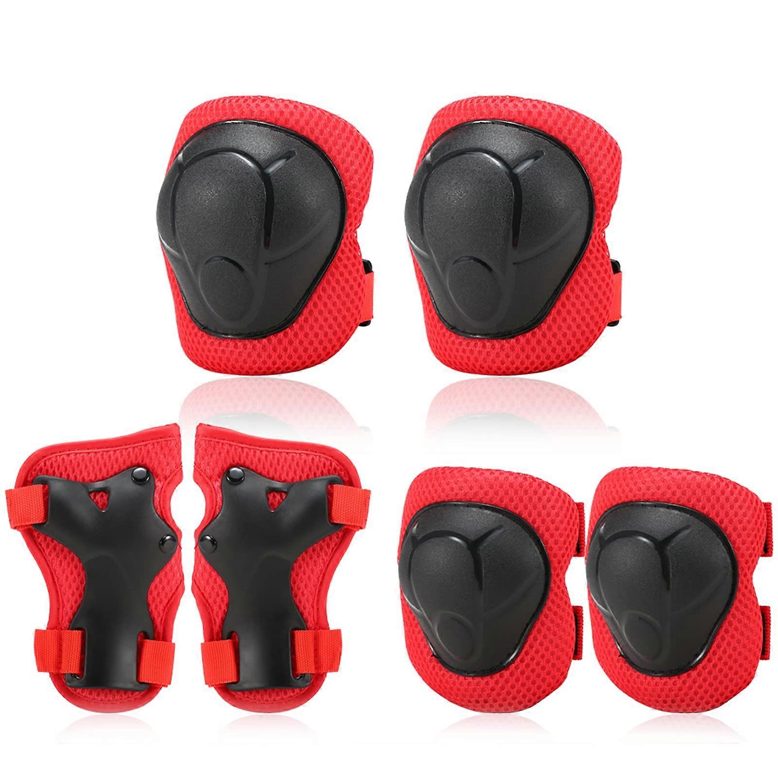 Elbow Pad Kids Knee Pads Set 6 in 1 Protective Gear Kit with Wrist Guards for Rollerblading Cycling Skating Safety