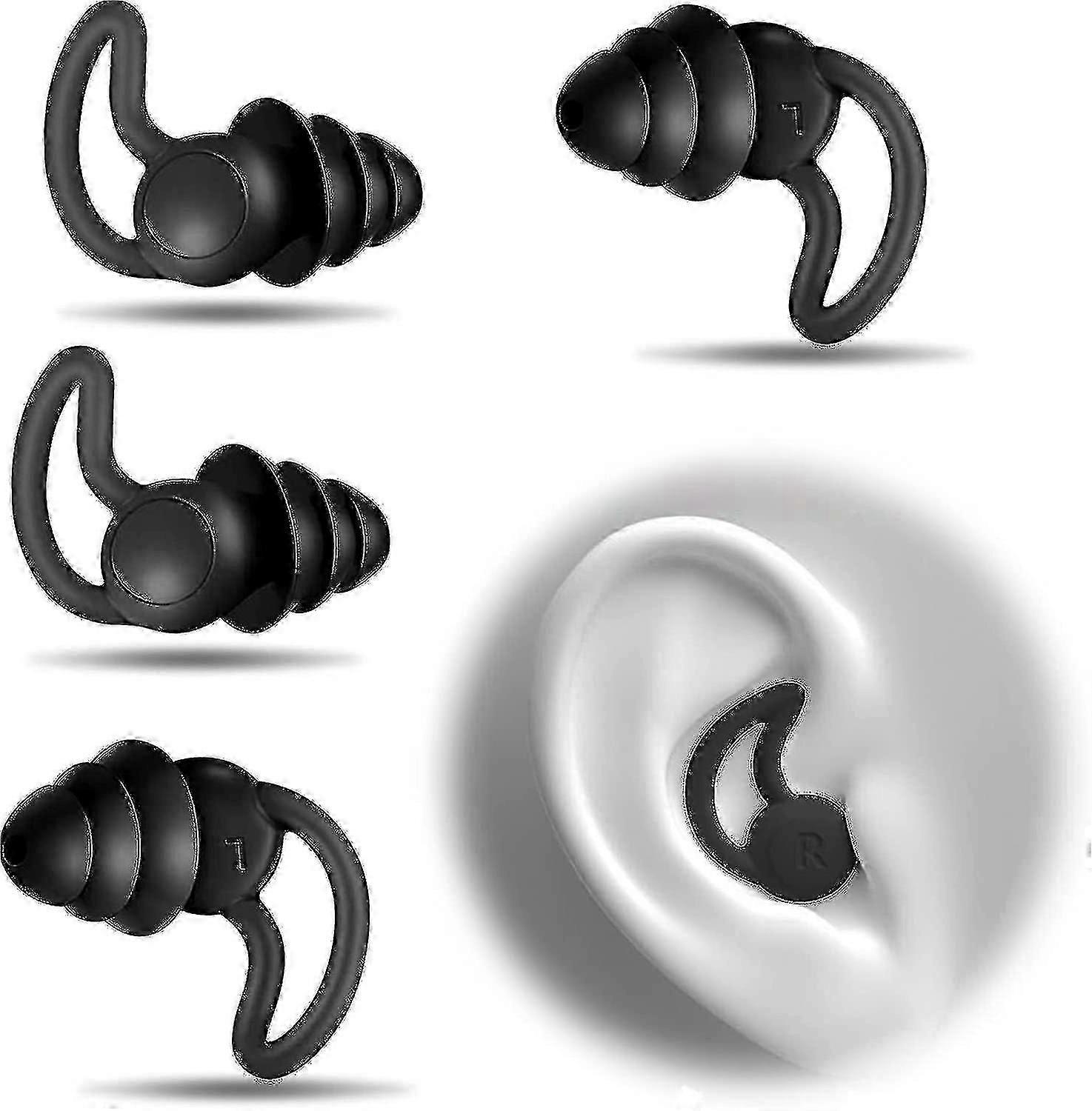 Noise Canceling Ear Plugs, Earplugs Of Sleeping, Silicone Noise Reduction Earplugs, Ultra Soft Reusable Ear Plugs For Sleeping Noise Cancelling, Study