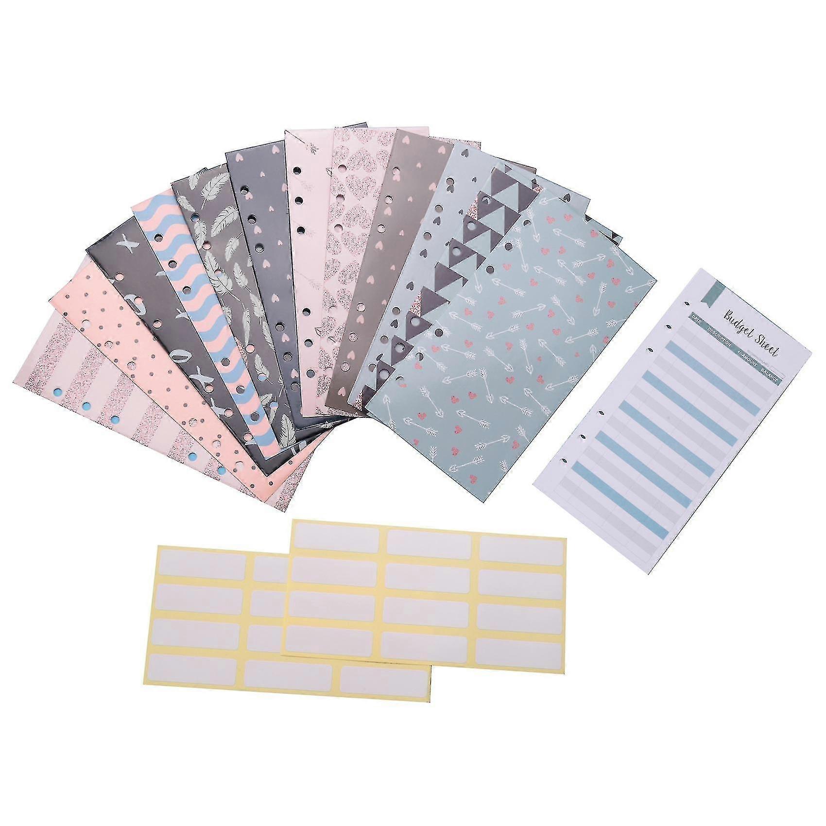 Budget envelopes, 12 packs, lightweight and portable to help develop consumption habits
