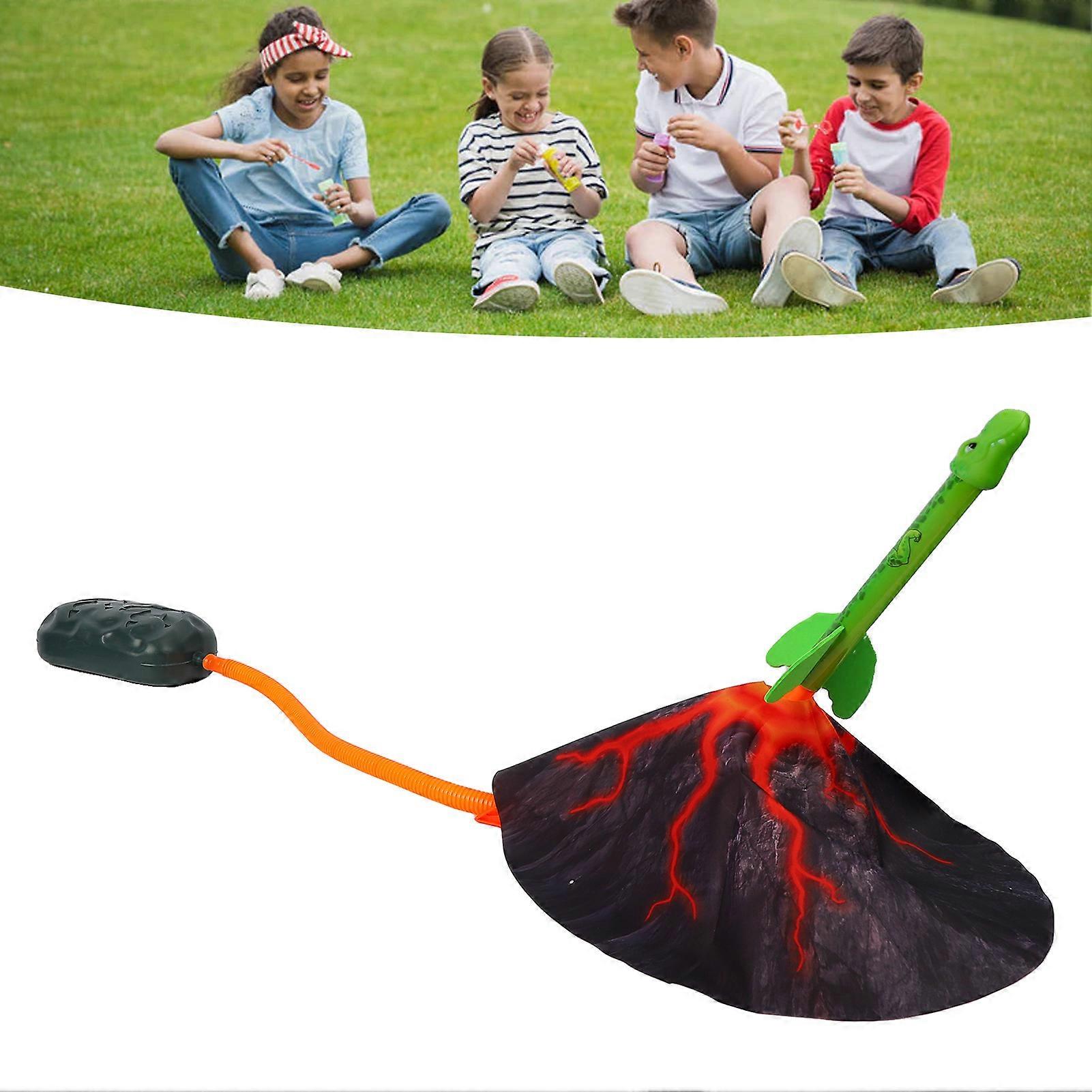 Kids Outdoor Air Powered Soft Foam Dinosaur Launch Toy Interactive Fun